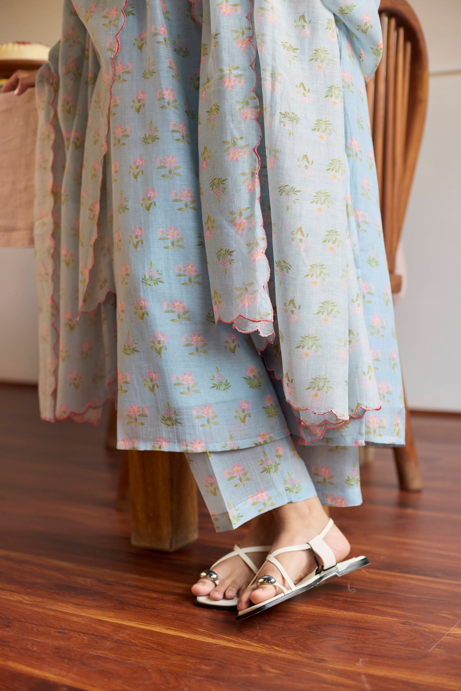 Juanita- POWDER BLUE PINTUCK  SET