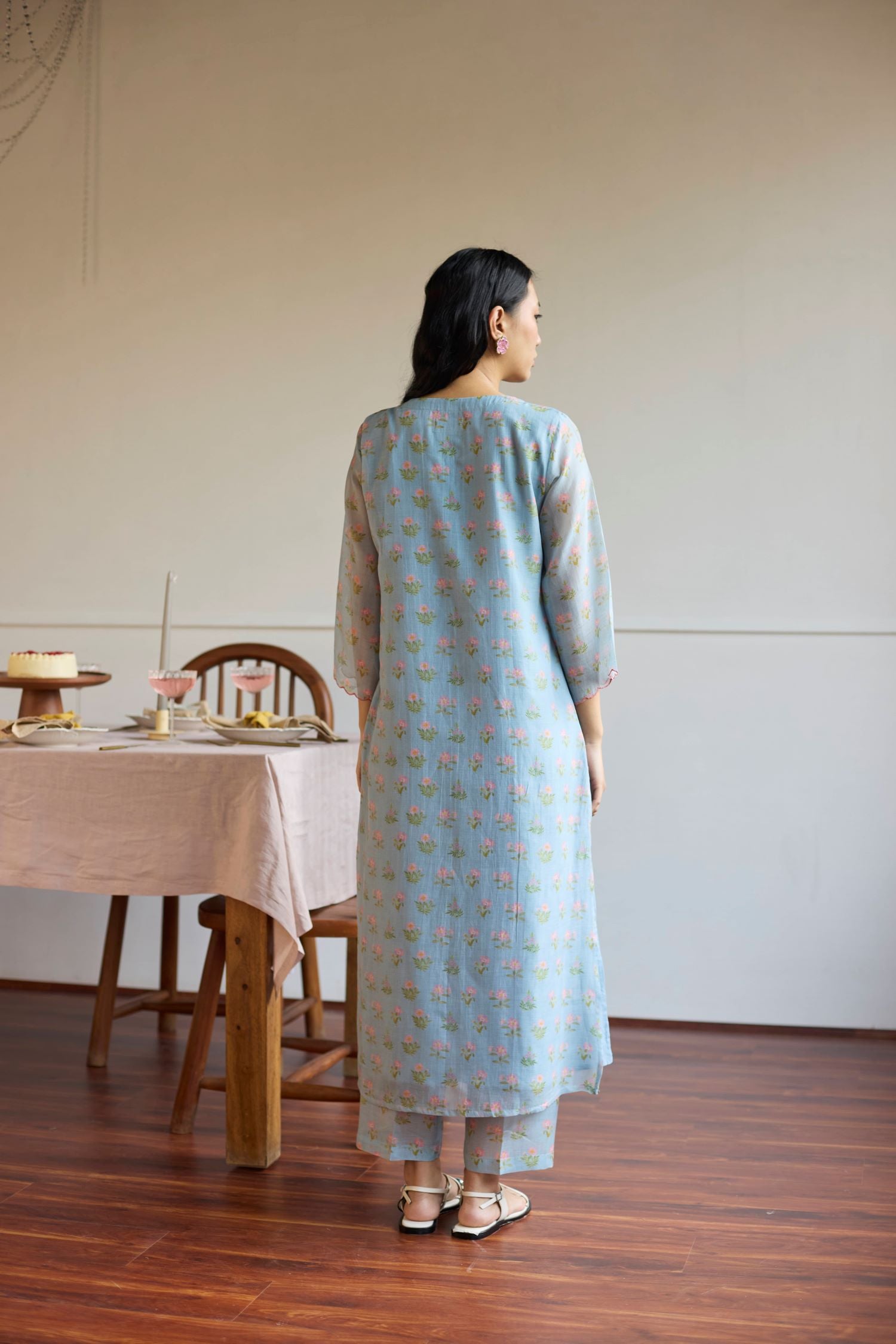 Juanita- POWDER BLUE PINTUCK  SET