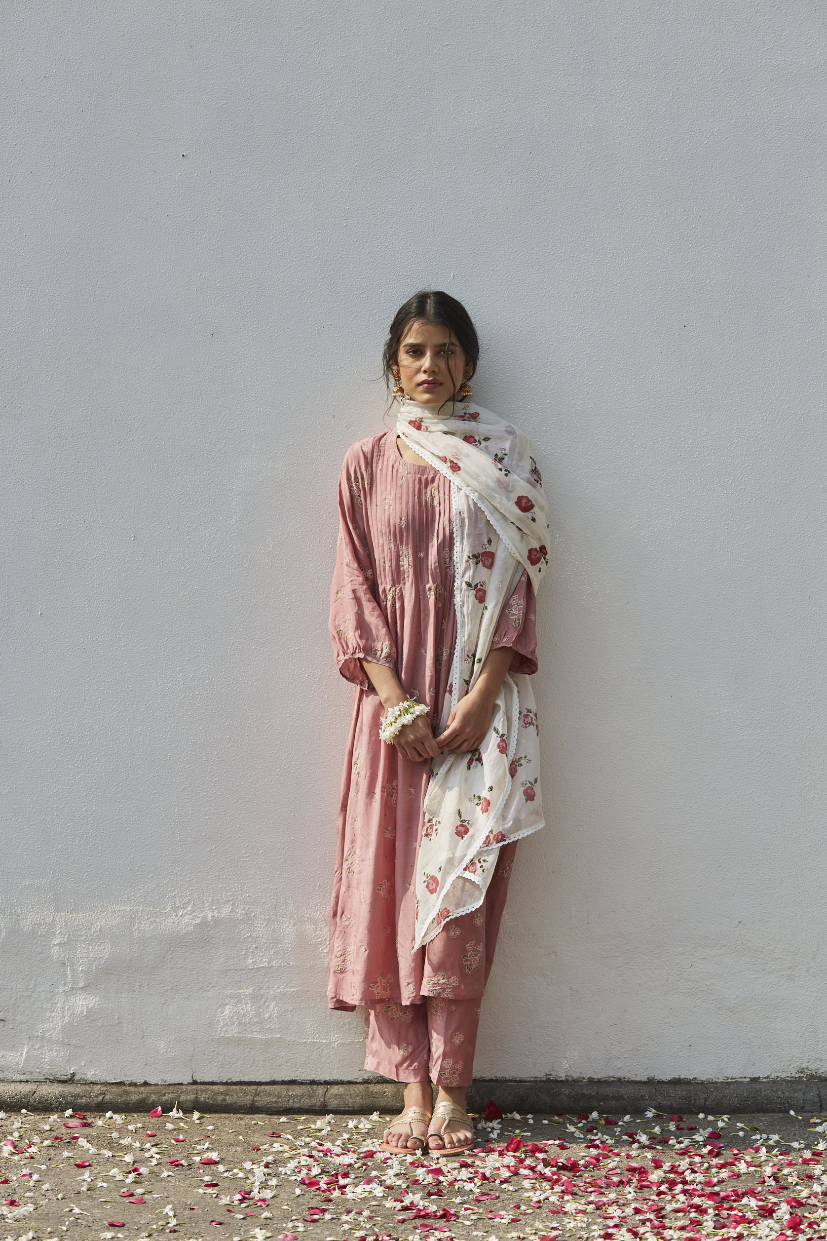 Juanita- Handwoven cotton silk comfort fit pintuck, co-ord set