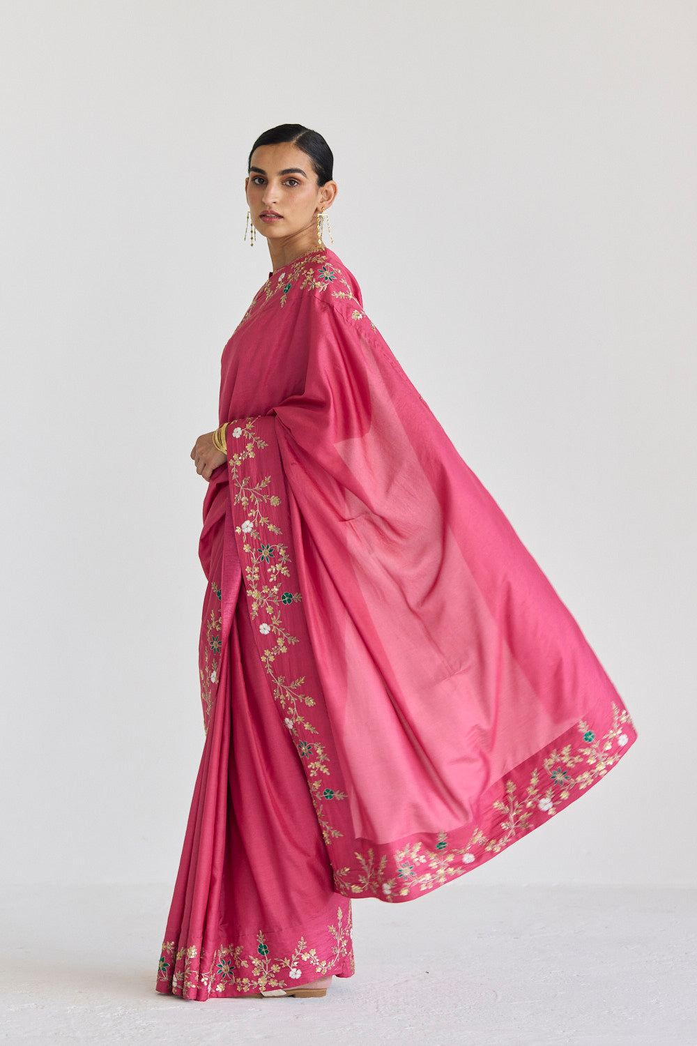 JUANITA- FUCHSIA FESTIVE SILK SAREE