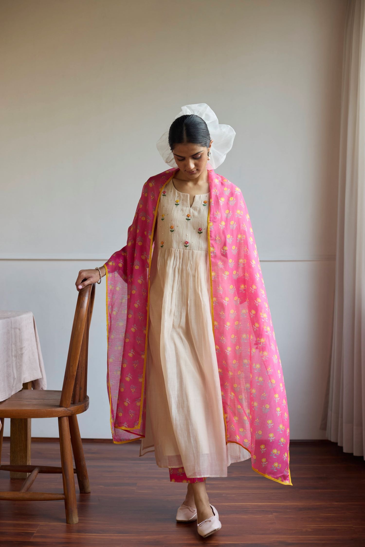 Juanita- TAUPE HOT PINK SET