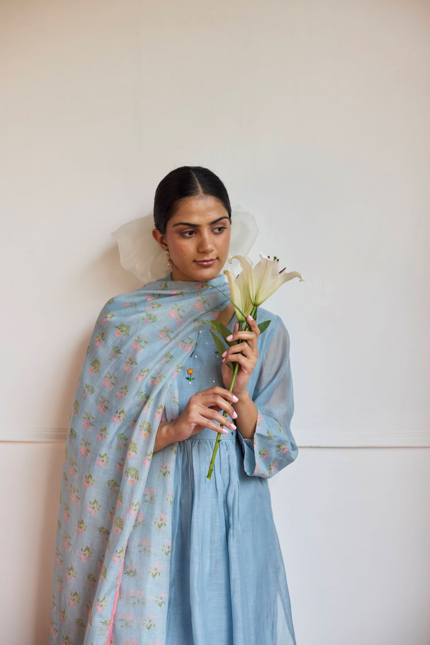 Juanita- POWDER BLUE FLORETTE SET