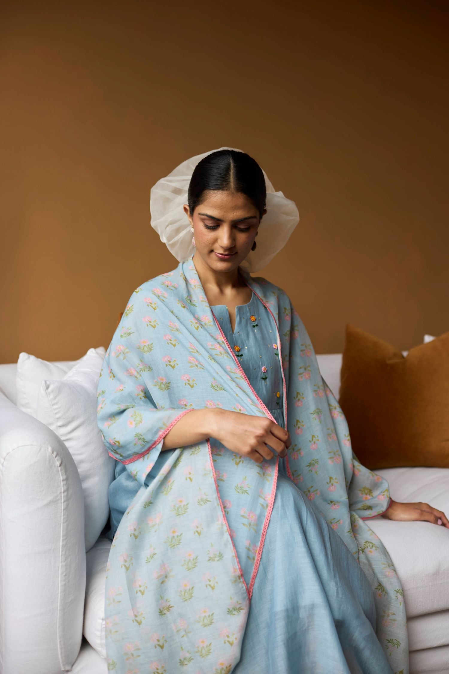 Juanita- POWDER BLUE FLORETTE SET