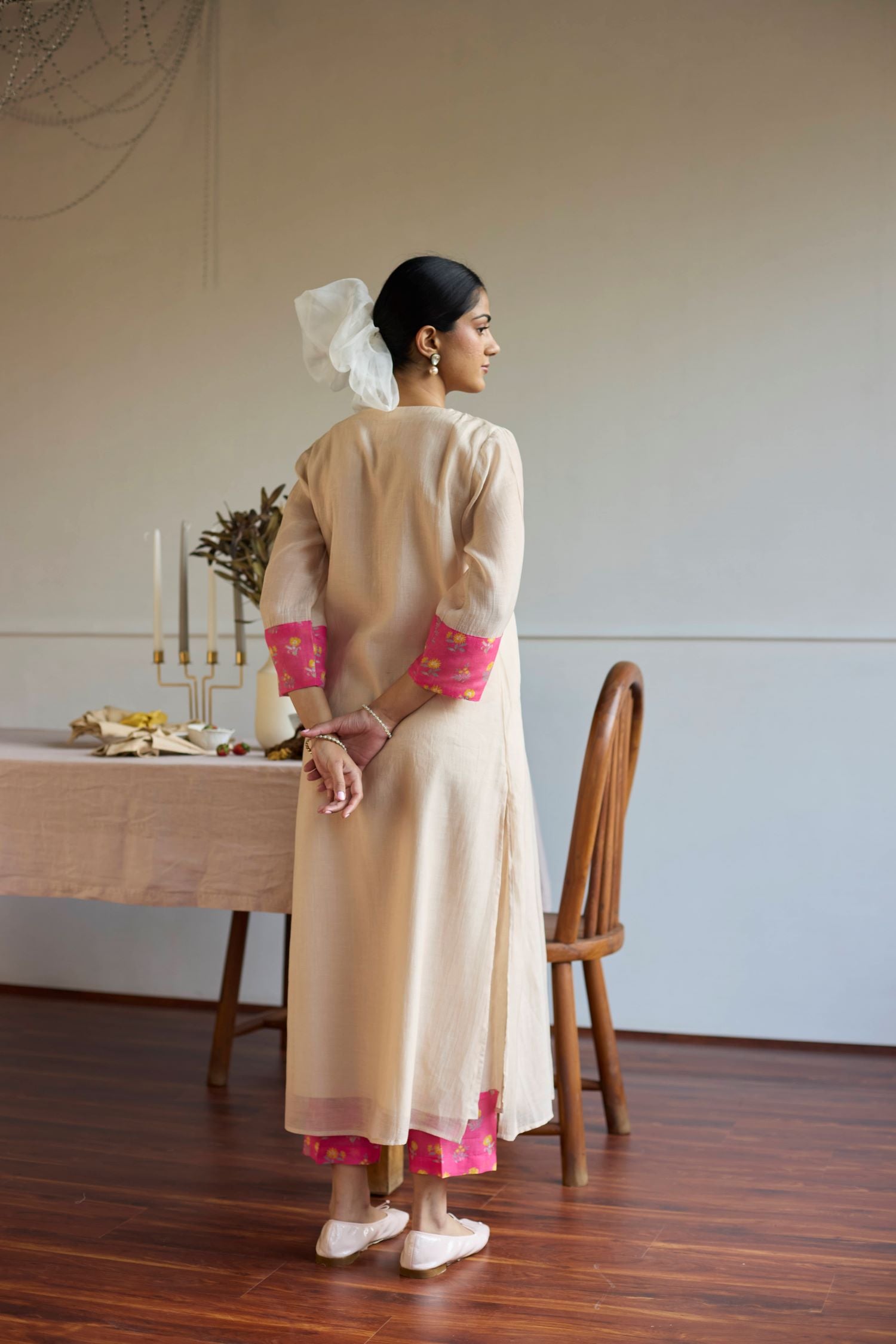 Juanita- TAUPE HOT PINK SET