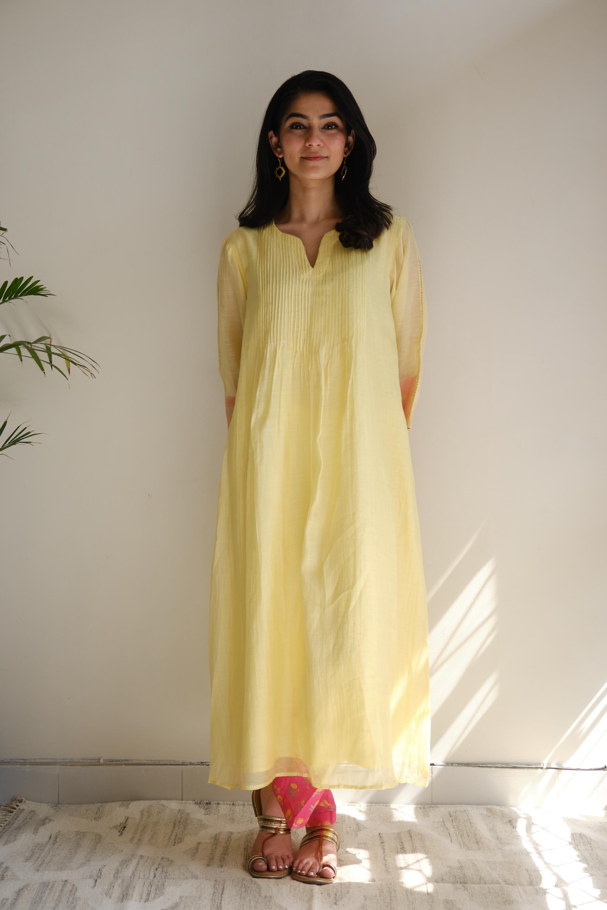 Juanita- CANARY PINTUCK SET