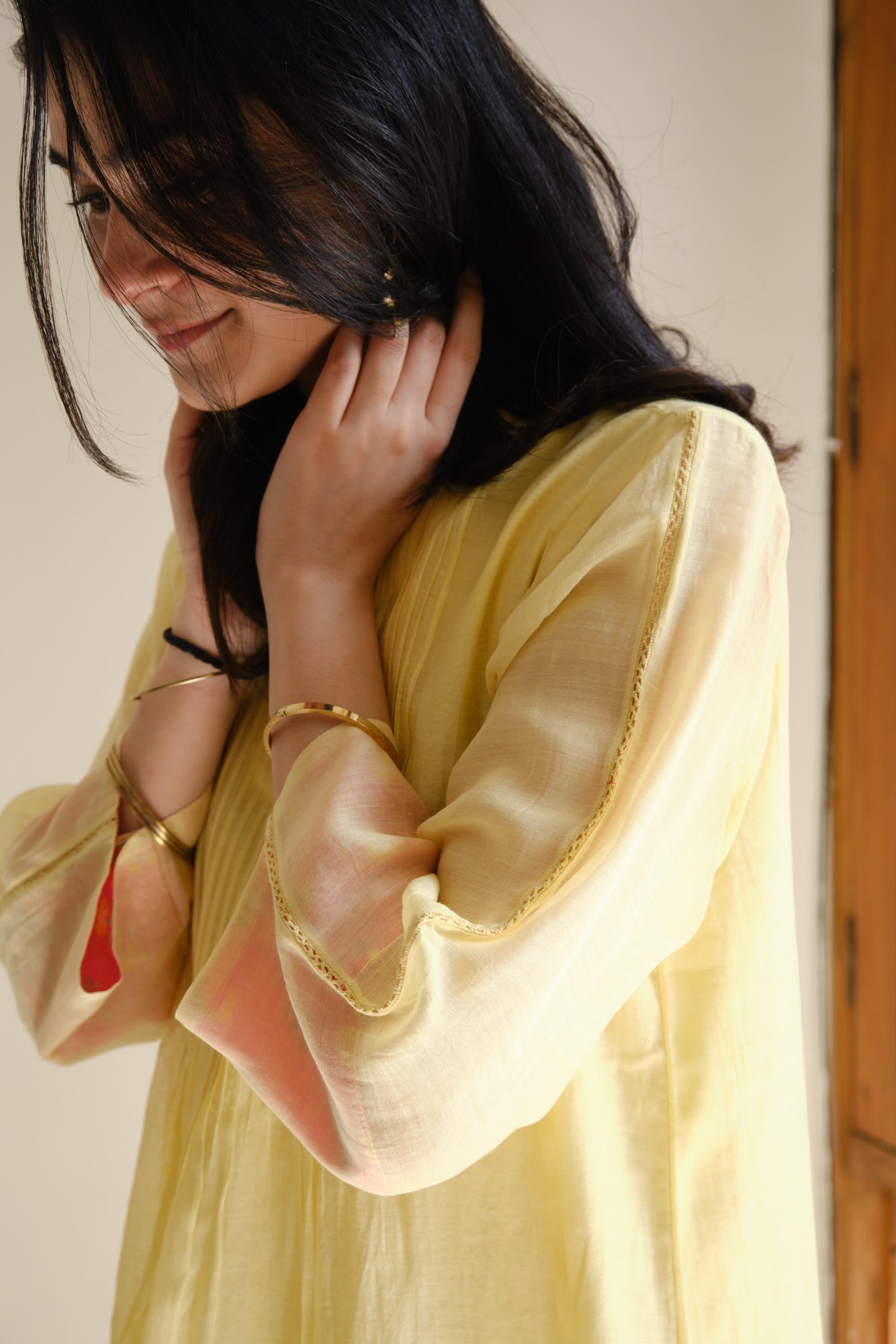 Juanita- CANARY PINTUCK SET