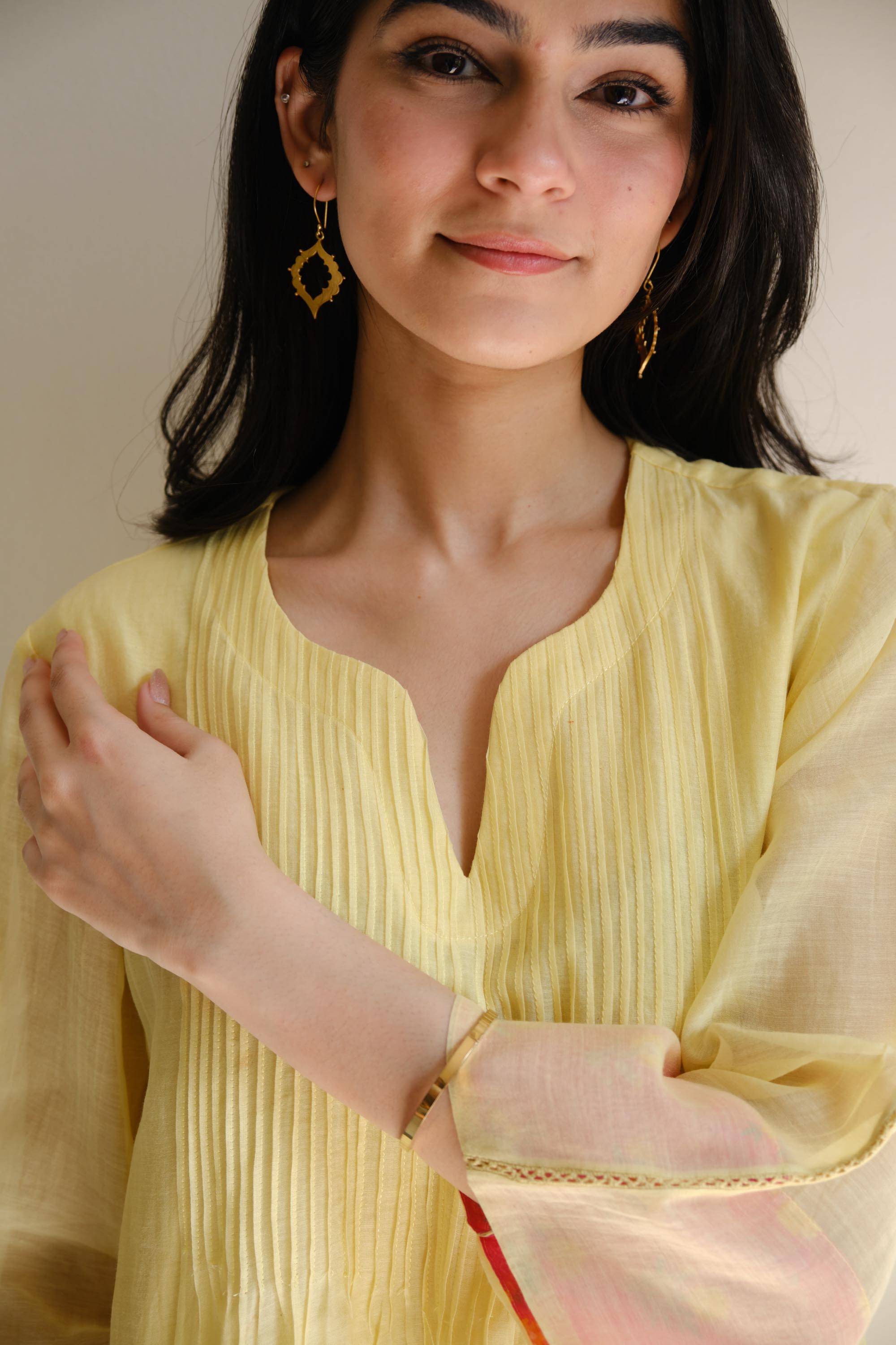 Juanita- CANARY PINTUCK SET