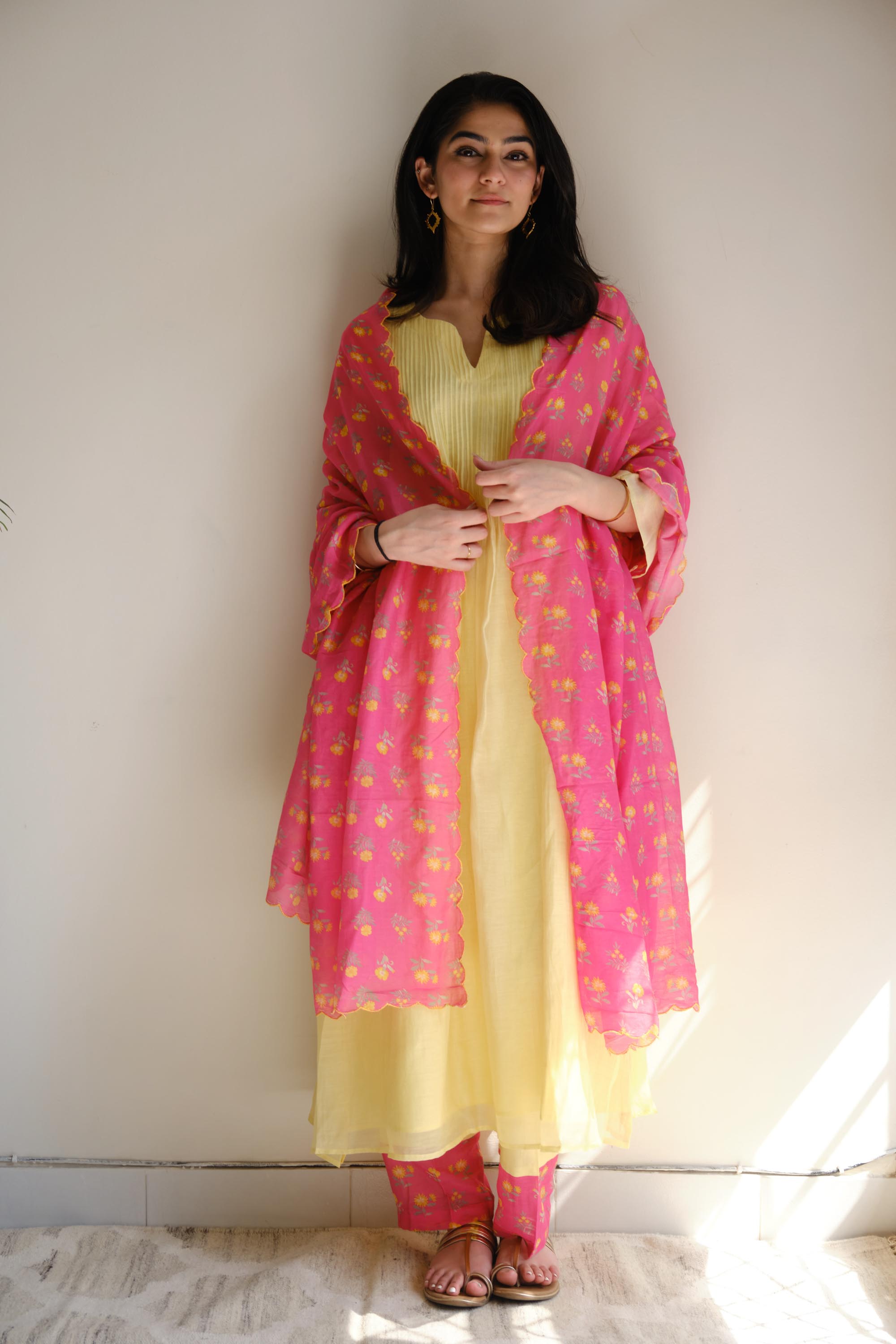 Juanita- CANARY PINTUCK SET