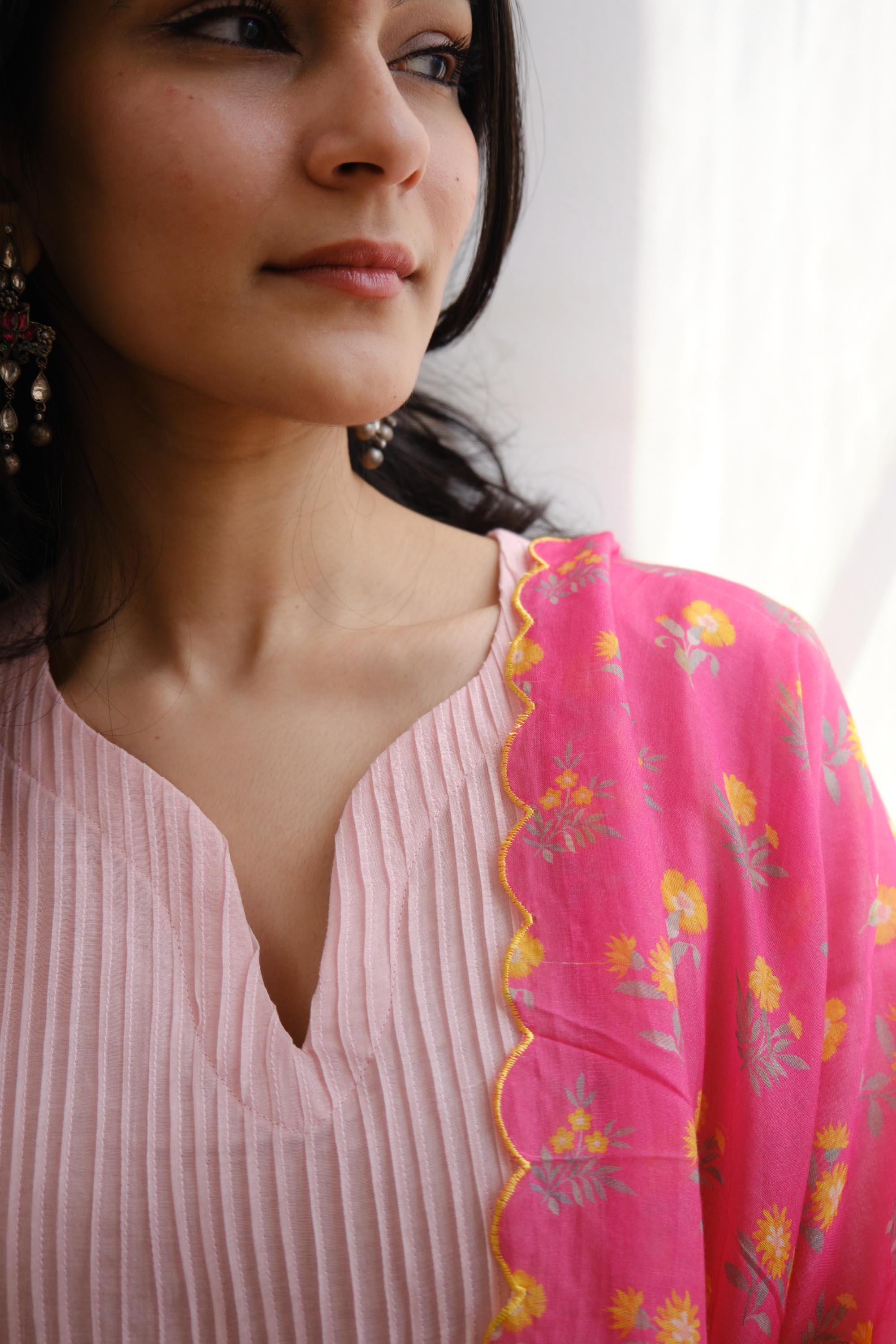 Juanita- BLUSH PINTUCK SET