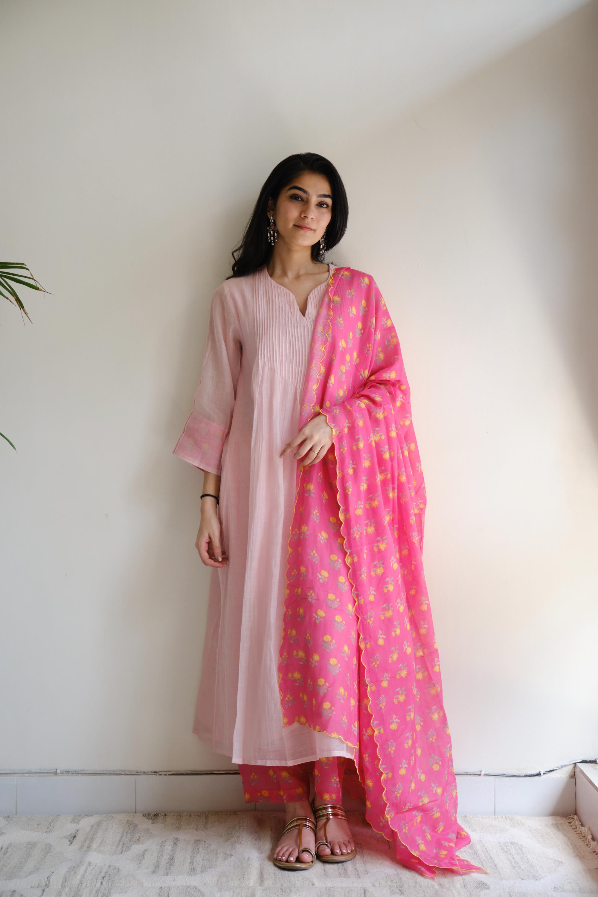 Juanita- BLUSH PINTUCK SET