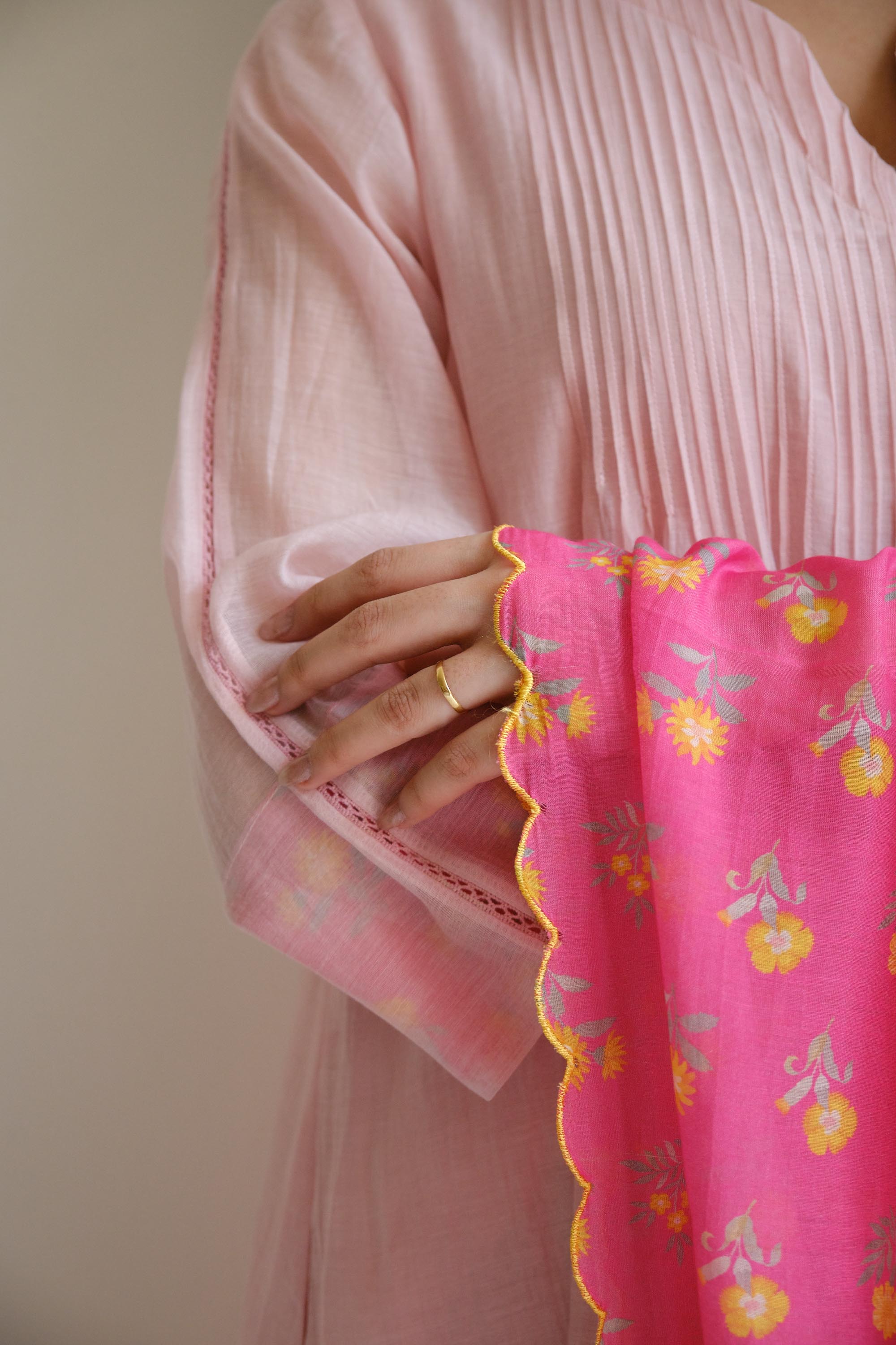 Juanita- BLUSH PINTUCK SET