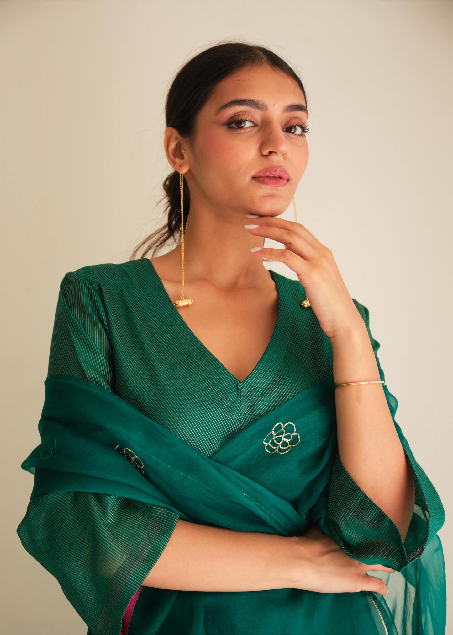 Emerald Zari Set