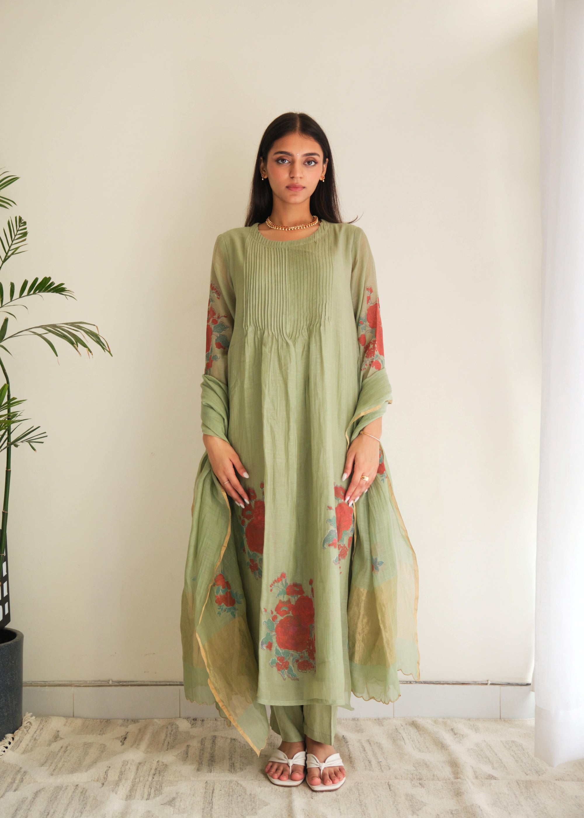 Juanita - Jade Handblock Kurta Set