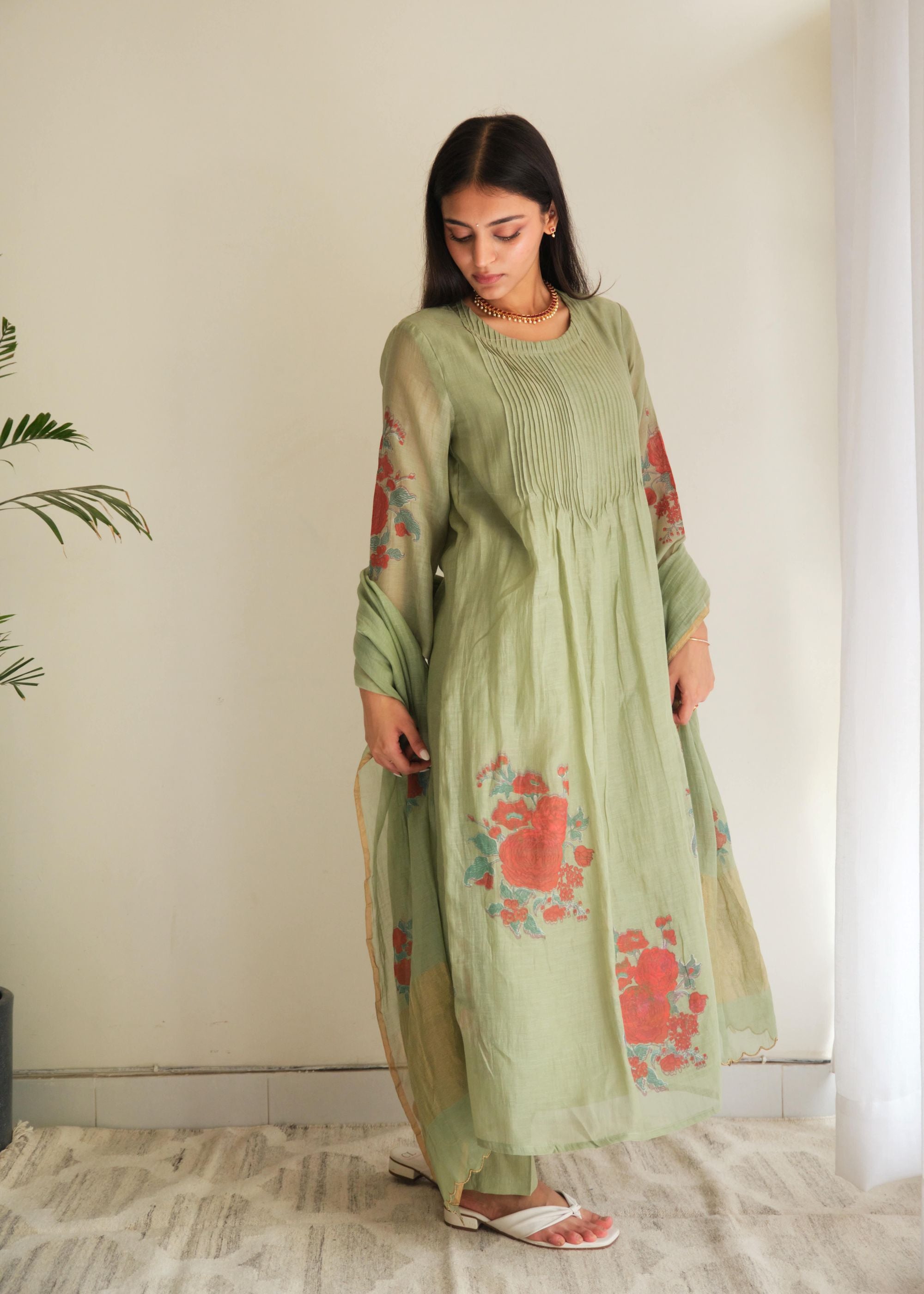 Juanita - Jade Handblock Kurta Set