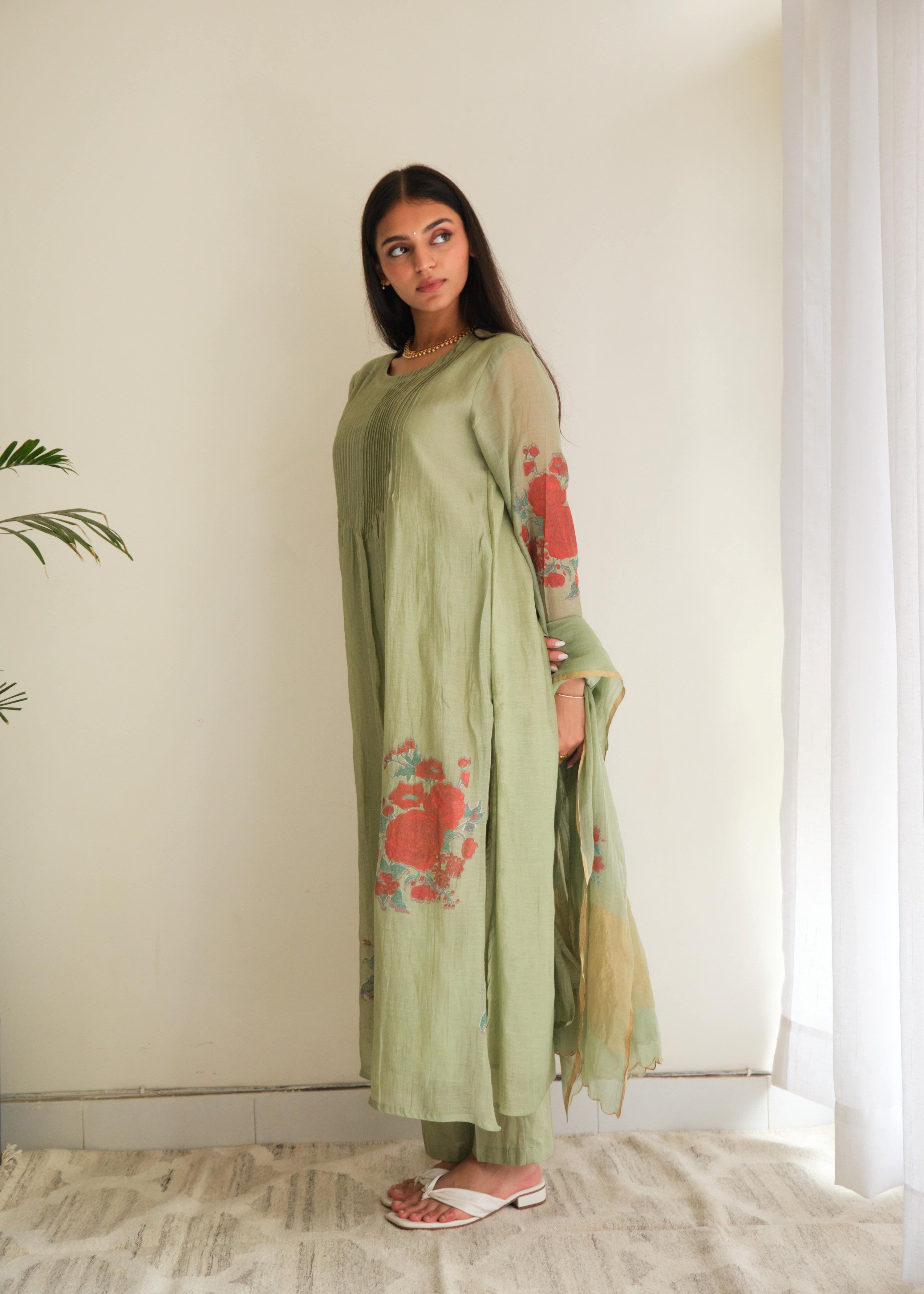 Juanita - Jade Handblock Kurta Set