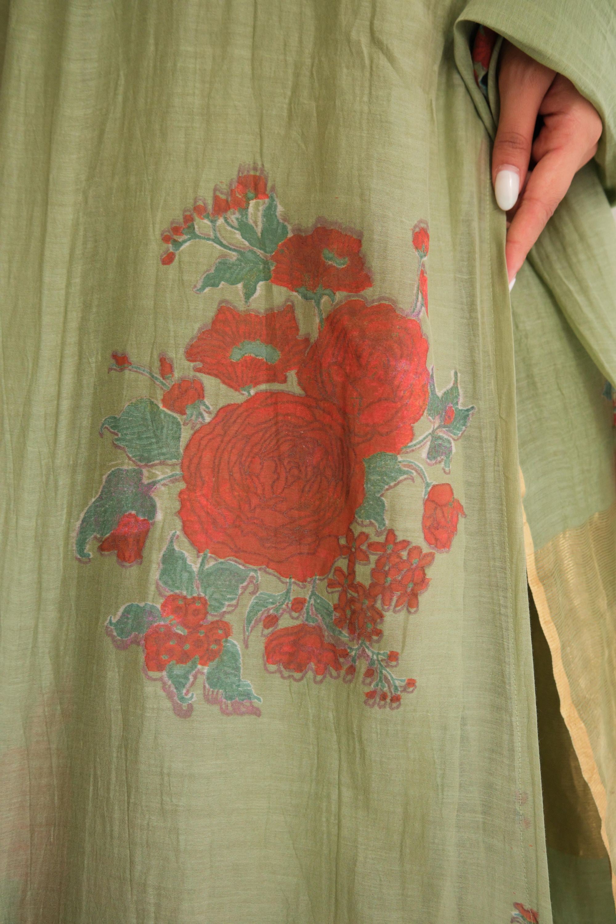 Juanita - Jade Handblock Kurta Set