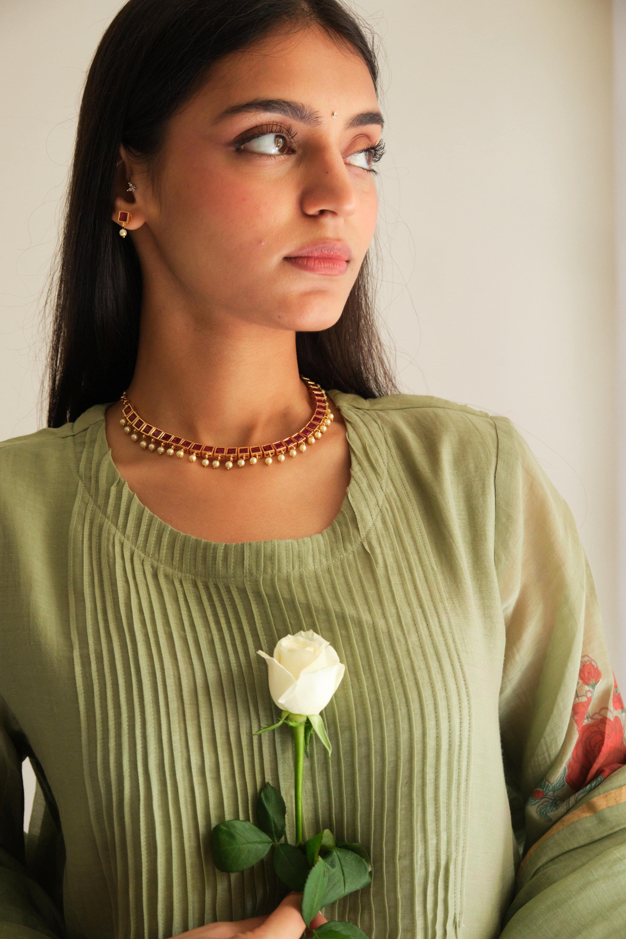 Juanita - Jade Handblock Kurta Set