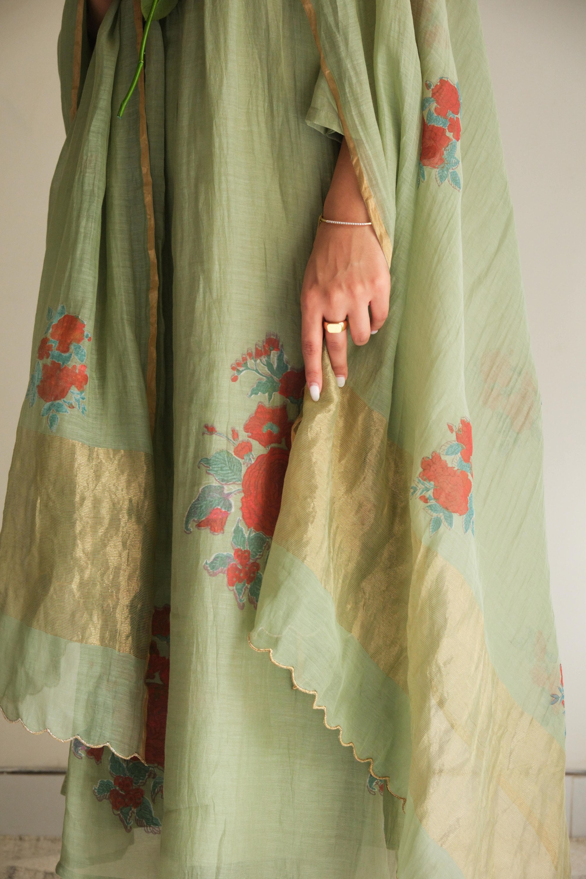 Juanita - Jade Handblock Kurta Set