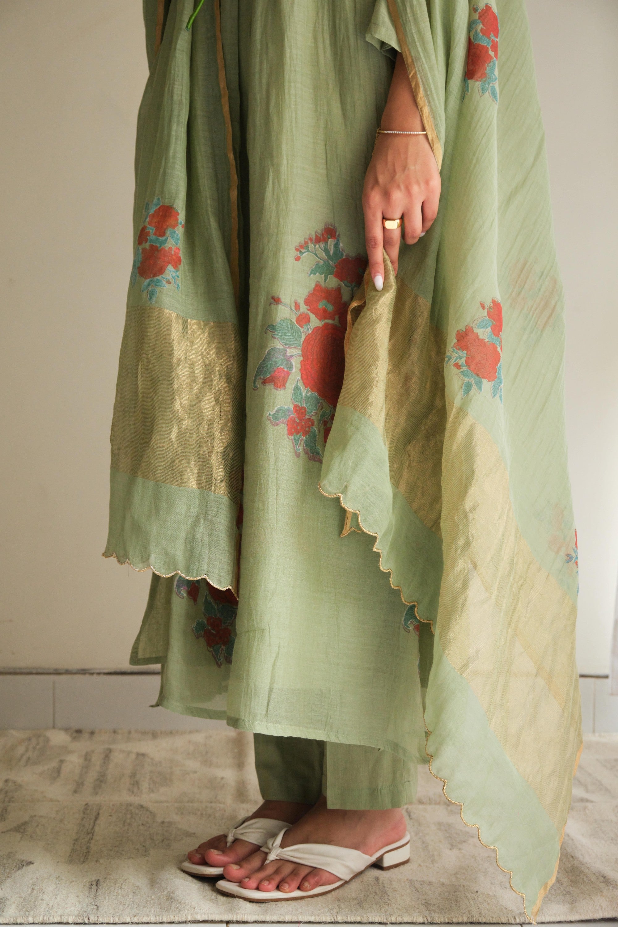 Juanita - Jade Handblock Kurta Set