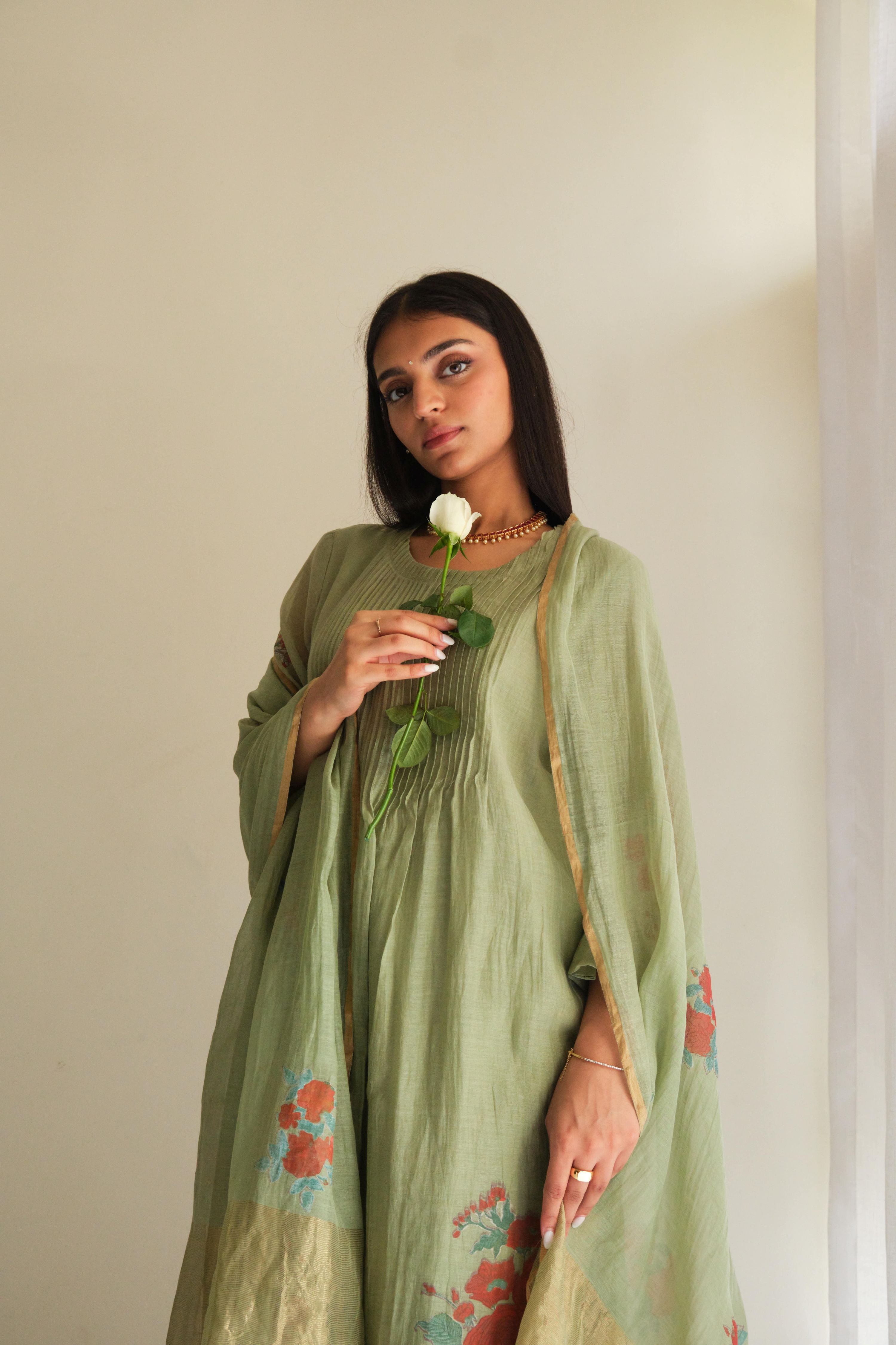 Juanita - Jade Handblock Kurta Set