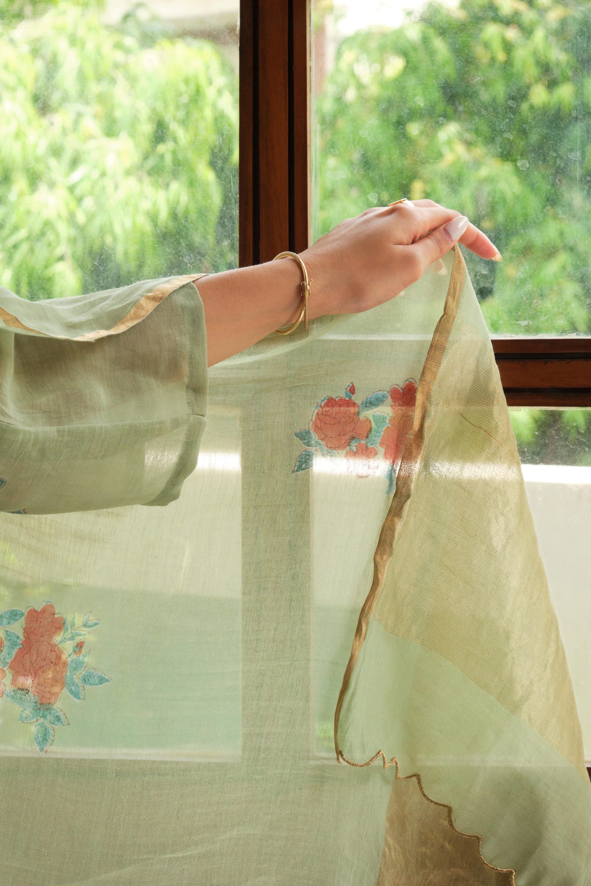 Juanita - Jade Handblock Kurta Set