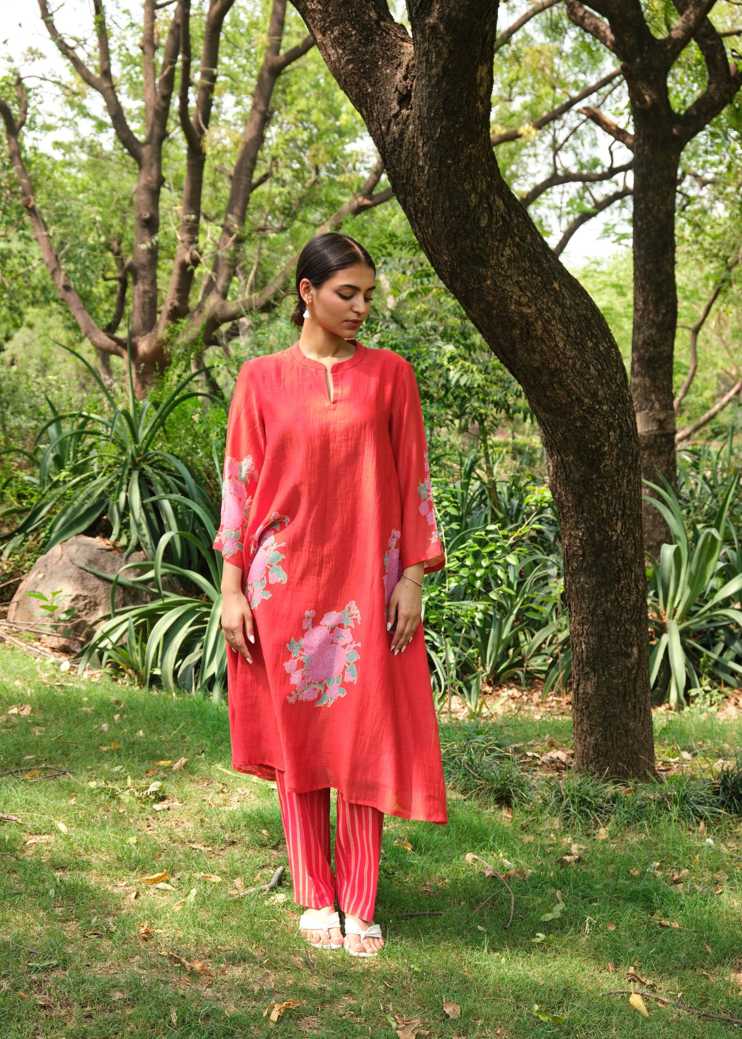 Juanita -Crimson Handblock Co Ord