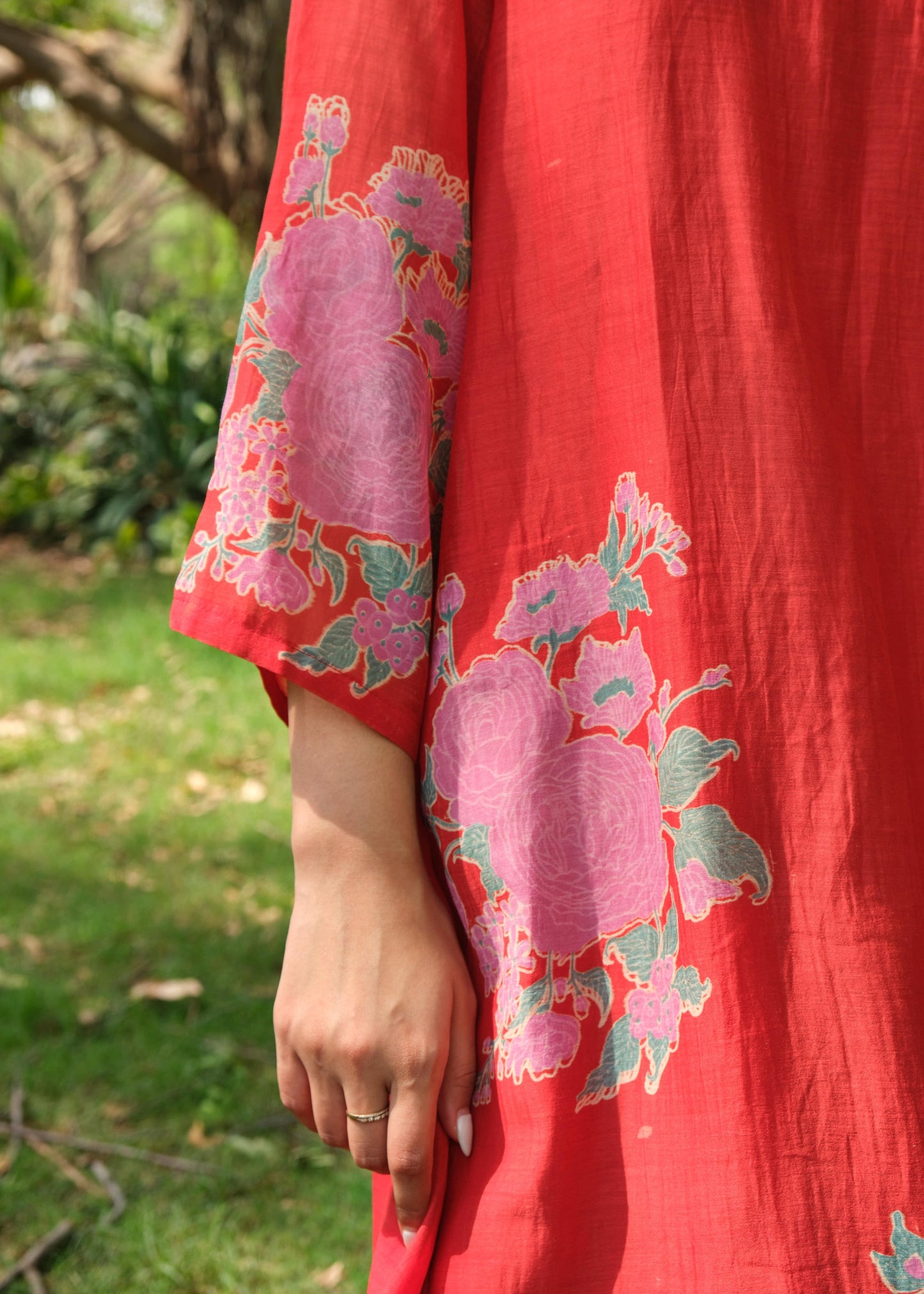 Juanita -Crimson Handblock Co Ord