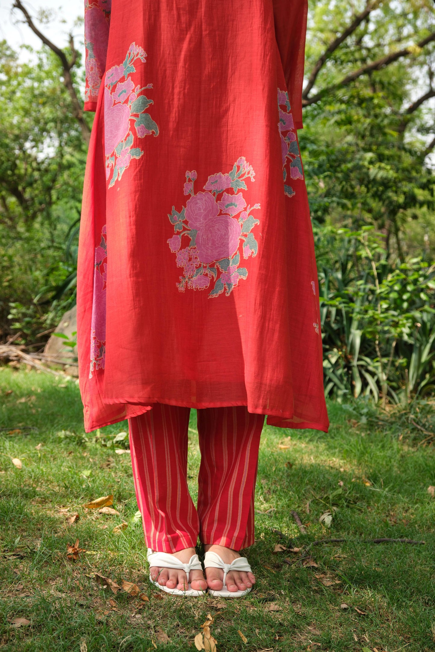 Juanita -Crimson Handblock Co Ord