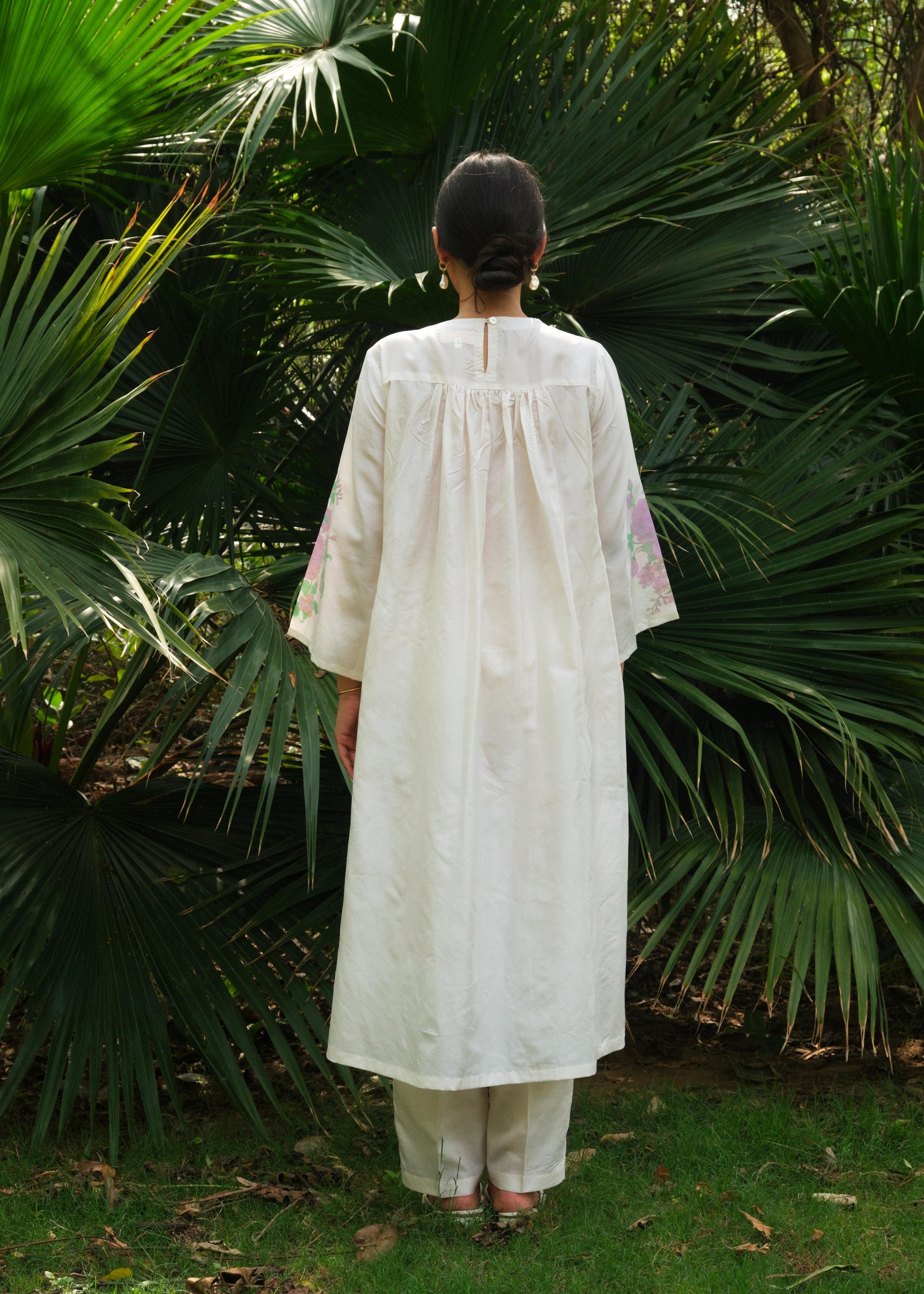 Juanita - Ivory Pintuck Silk Co ord