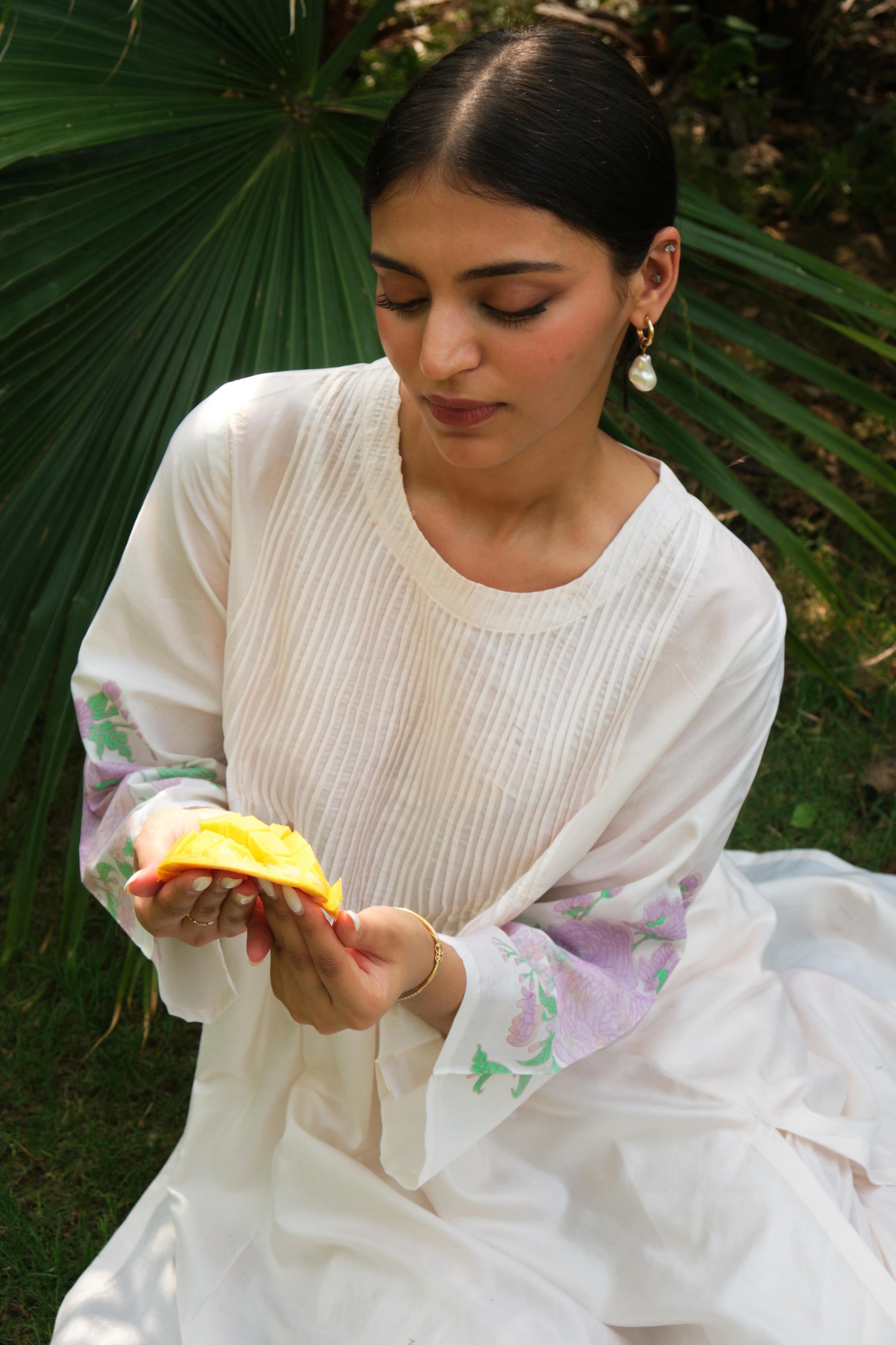 Juanita - Ivory Pintuck Silk Co ord