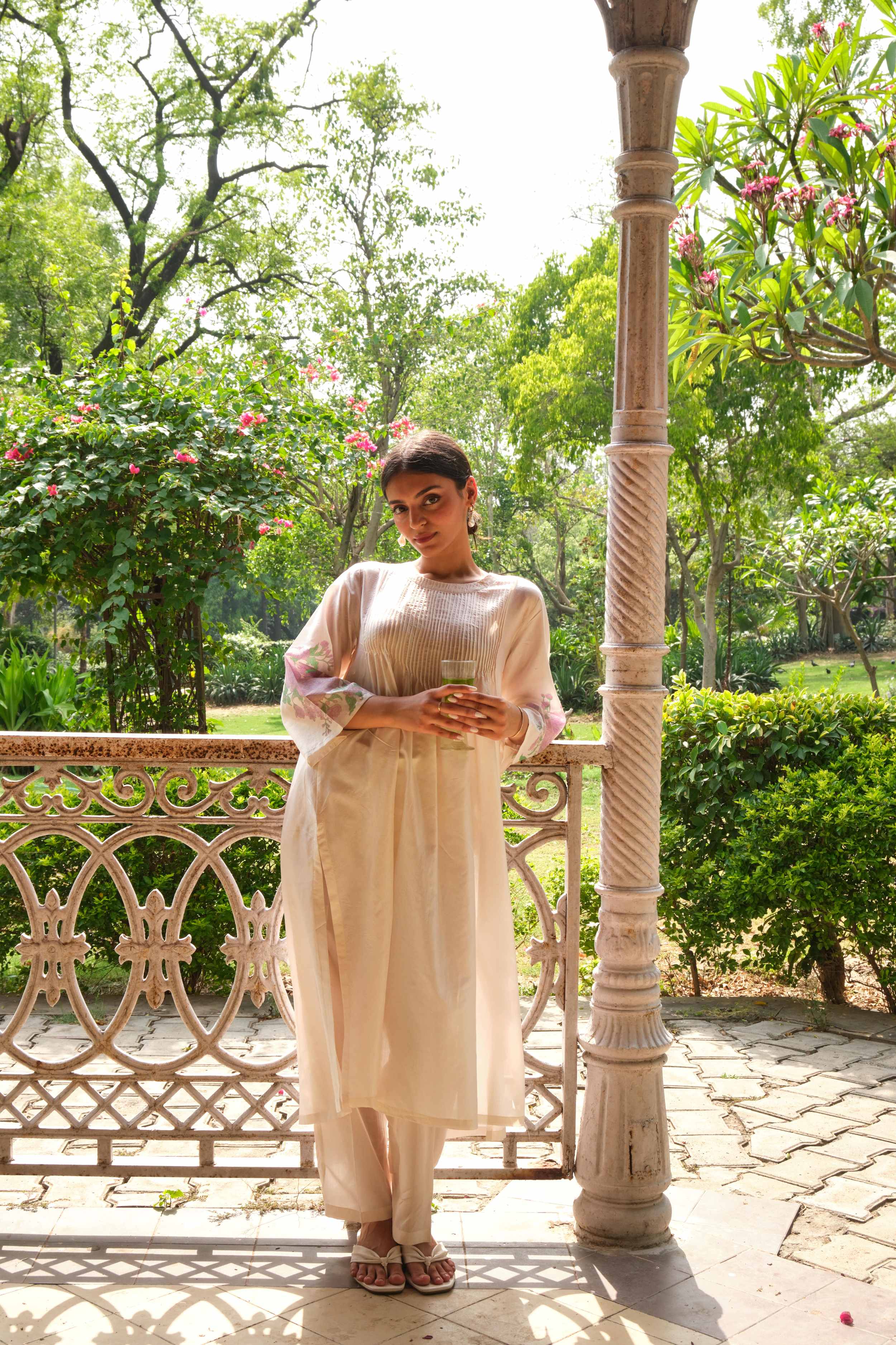 Juanita - Ivory Pintuck Silk Co ord