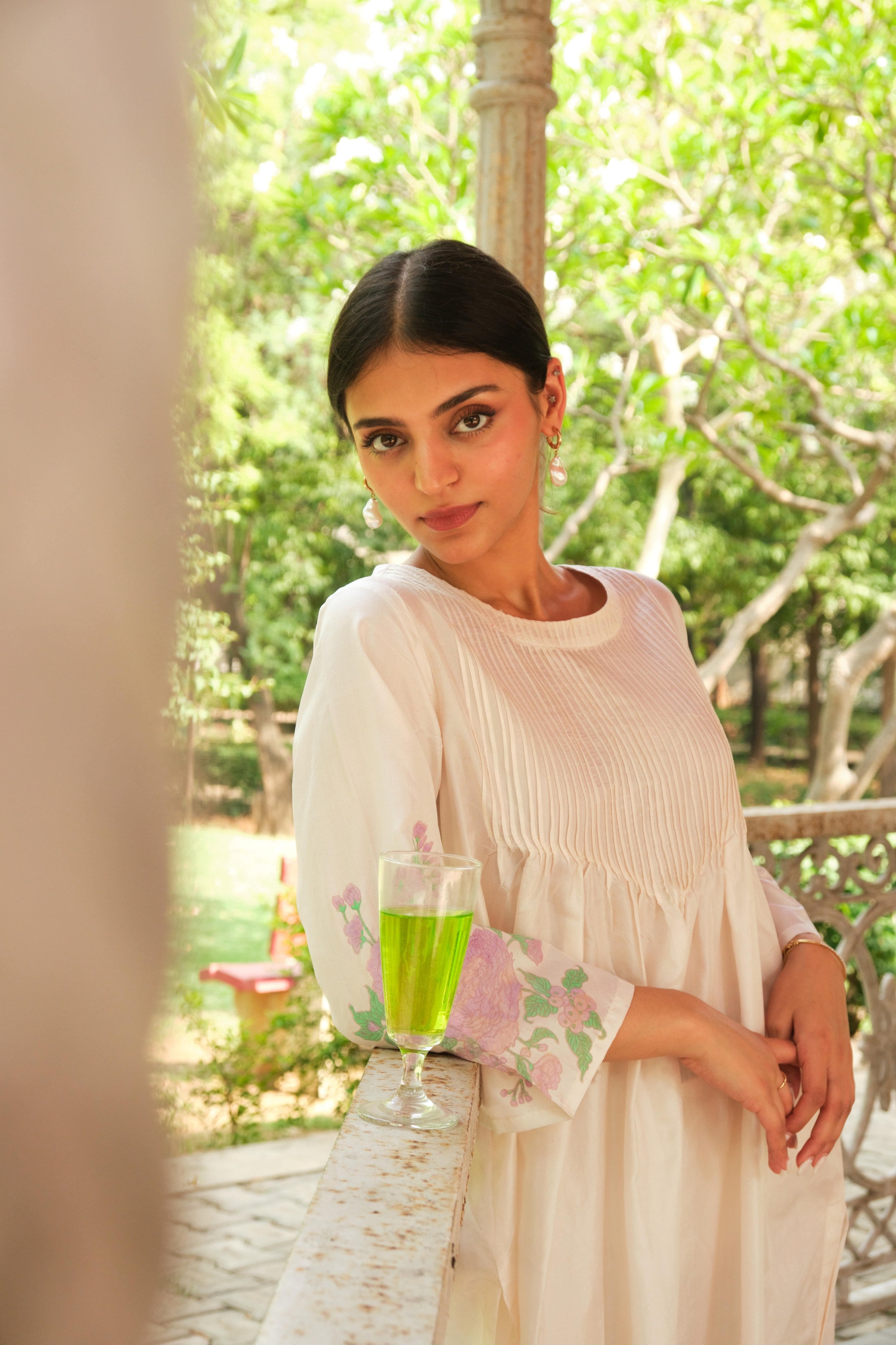 Juanita - Ivory Pintuck Silk Co ord