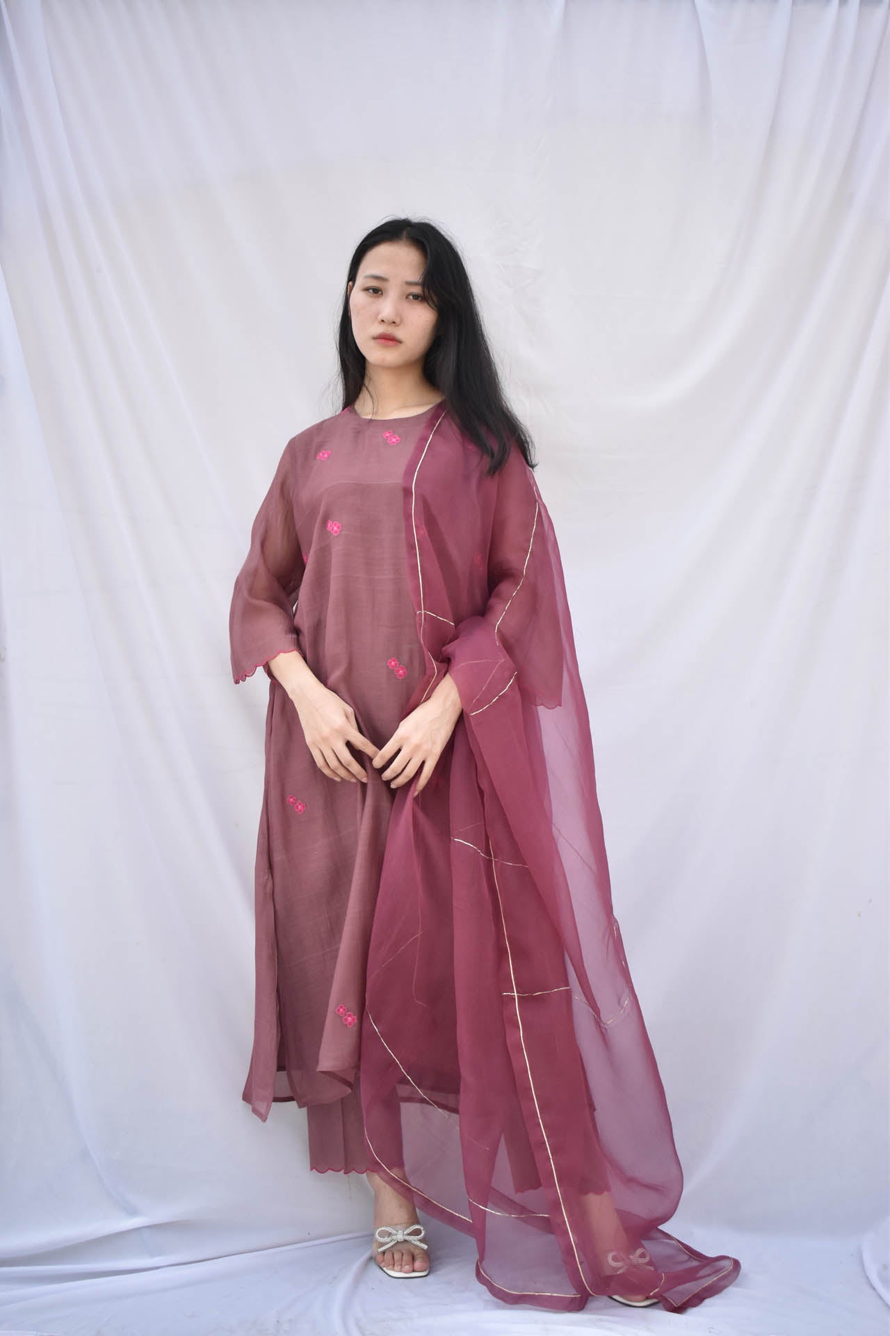 Juanita- Wine Kurta Set