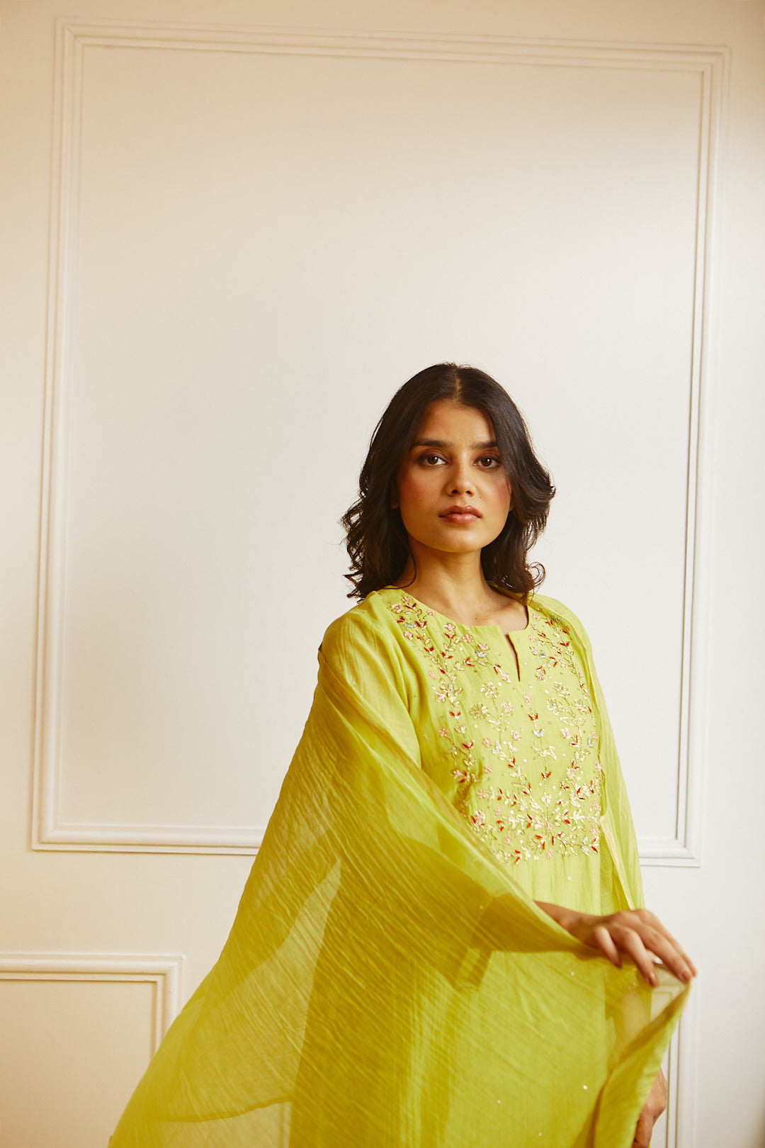 Juanita- Handwoven chanderi comfort fit kurta set