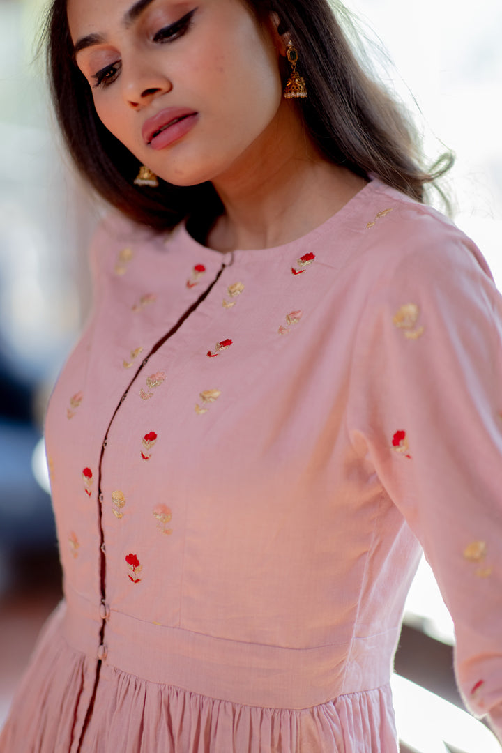 Juanita-Front Open Style Light OldRose Colour