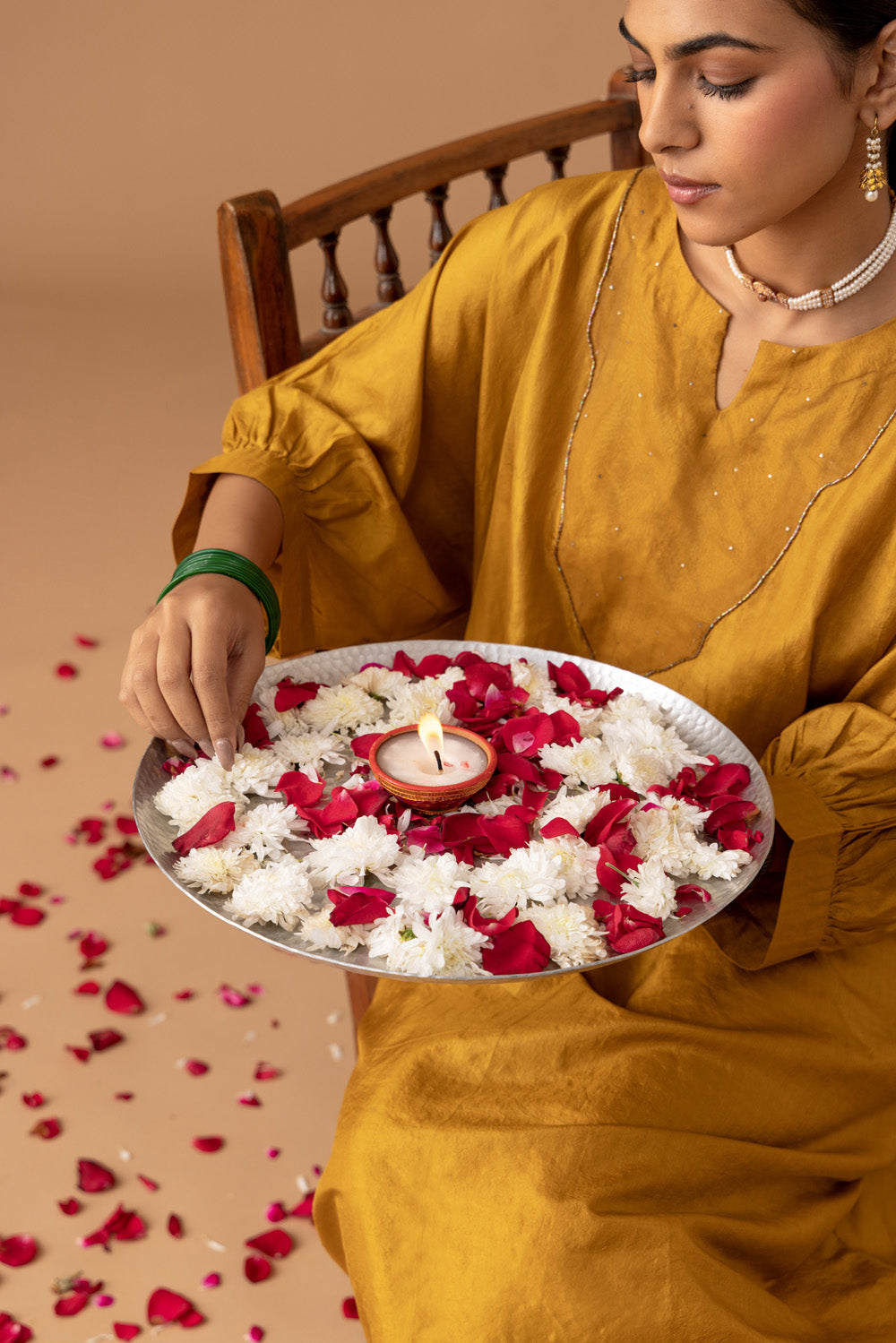 Juanita- Ochre Silk Kaftan