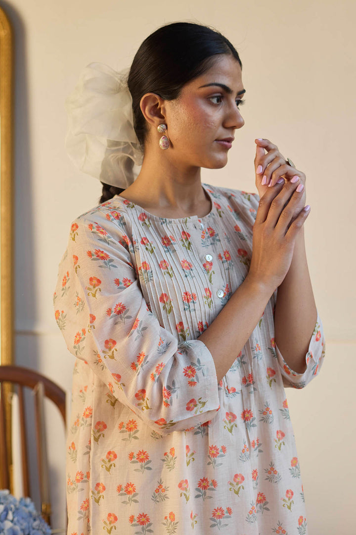 Juanita- TAUPE TUCK RELAXED FIT CO ORD