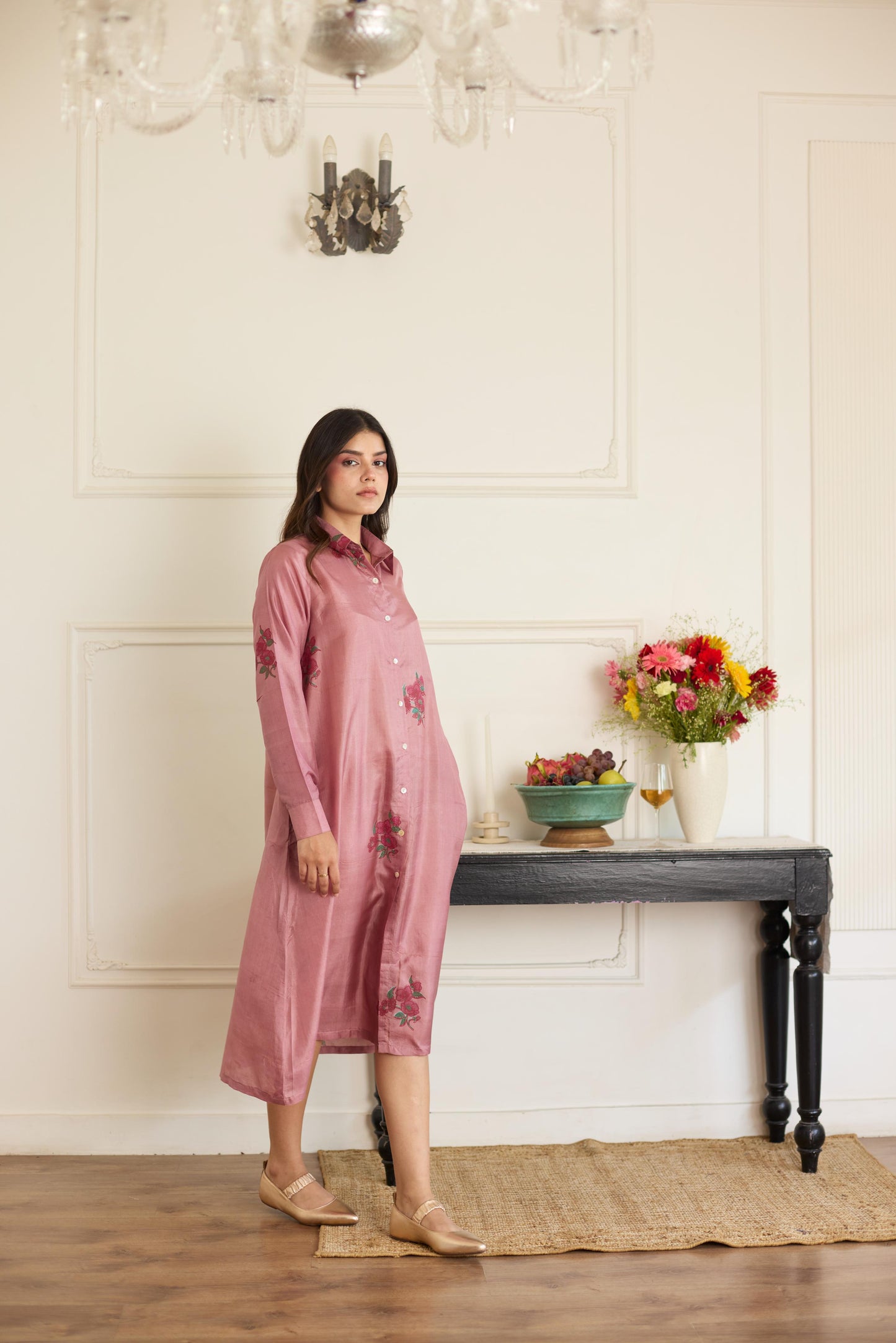 Mauve Silk Dress