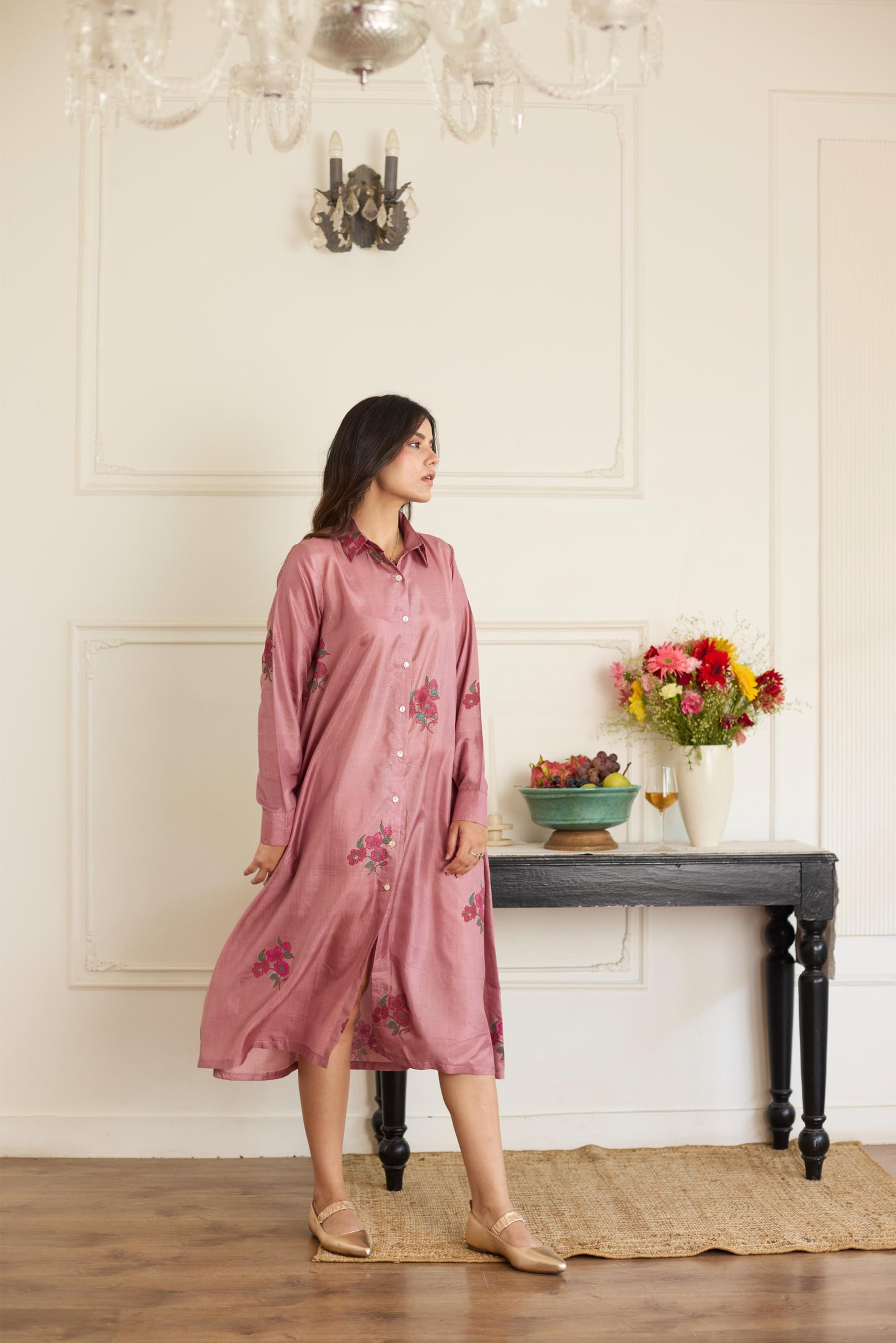 Mauve Silk Dress
