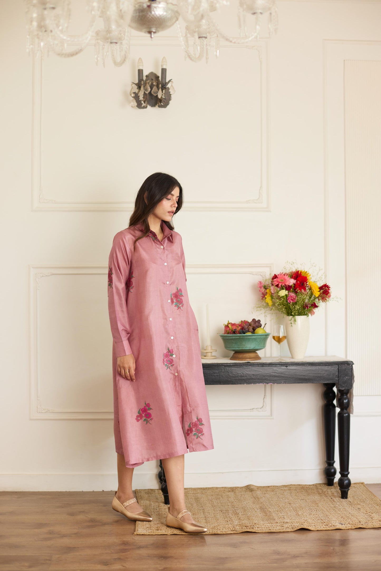 Mauve Silk Dress