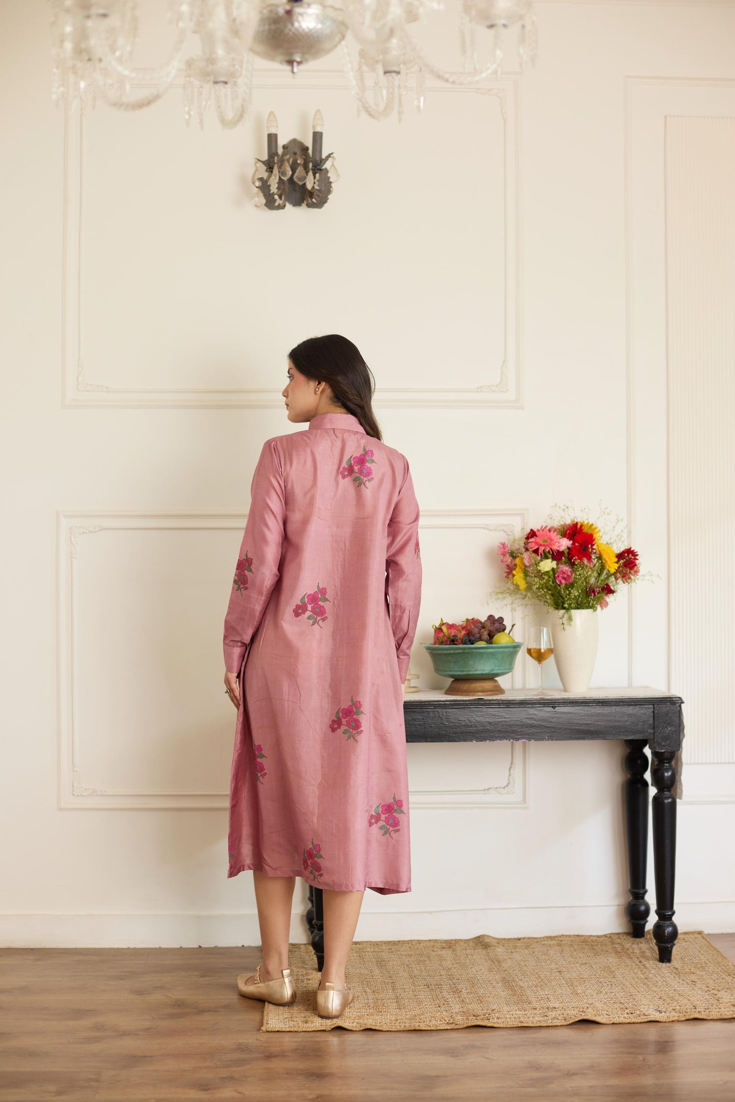 Mauve Silk Dress