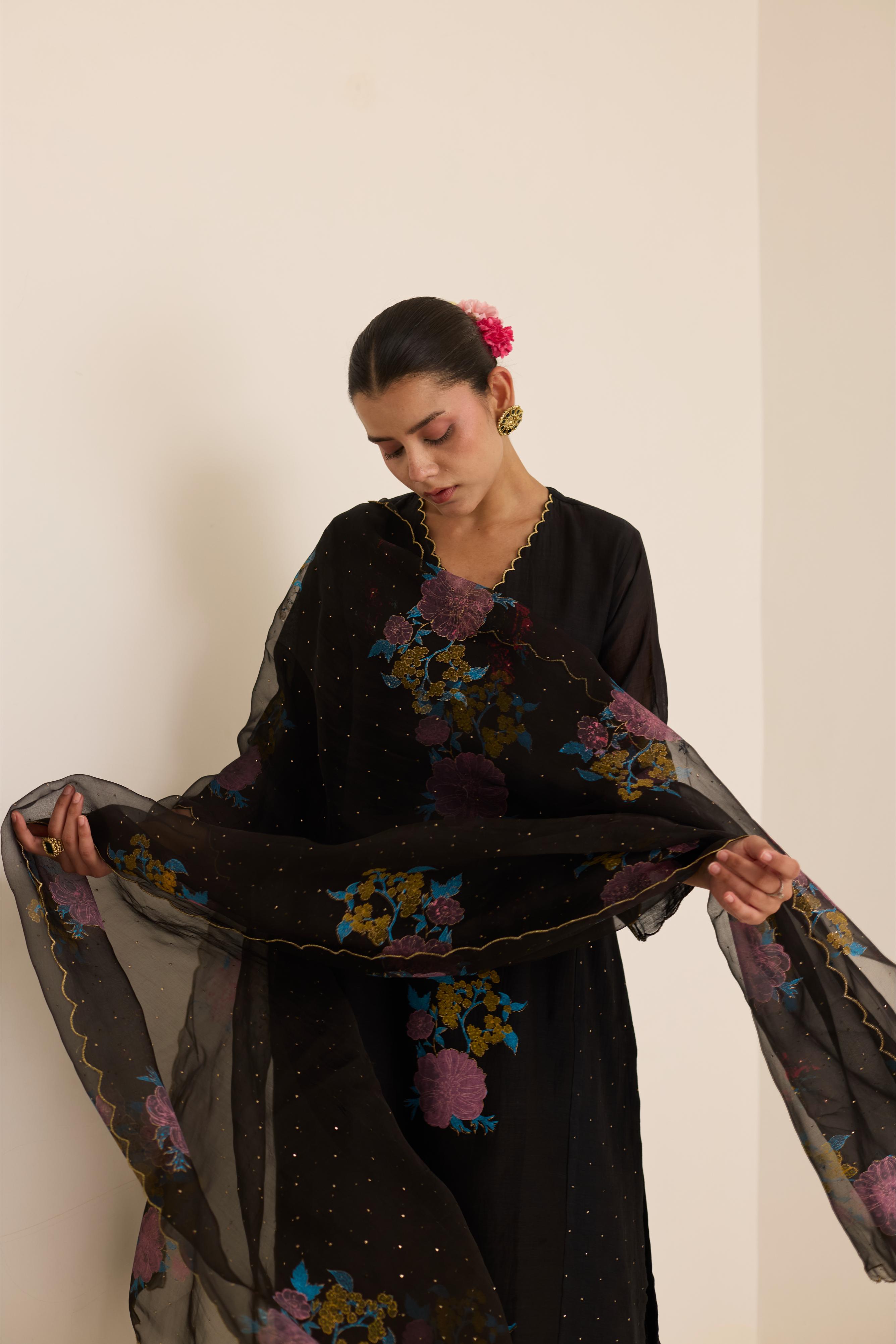 Midnight Mukaish Set