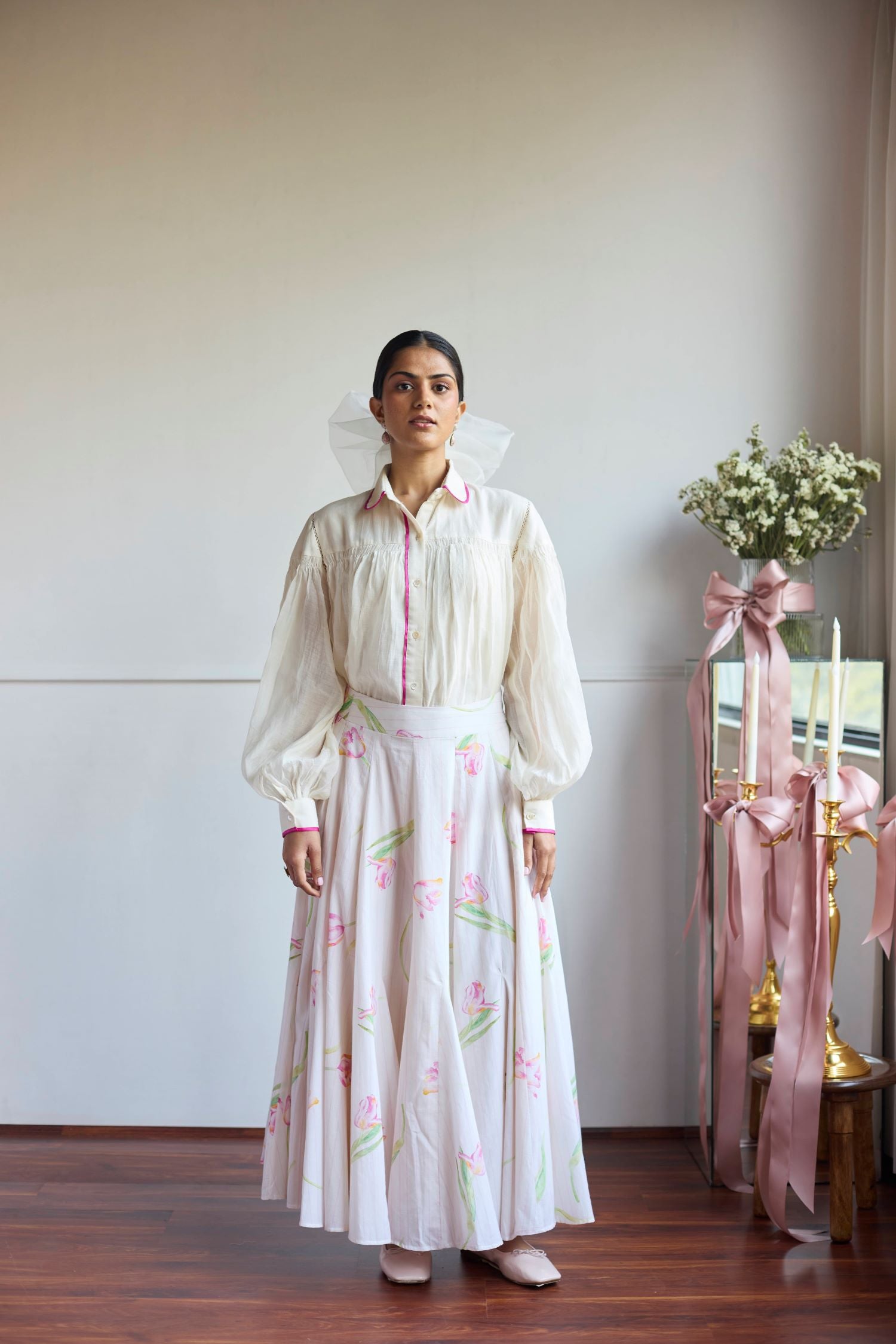 Juanita- TULIP IVORY SKIRT