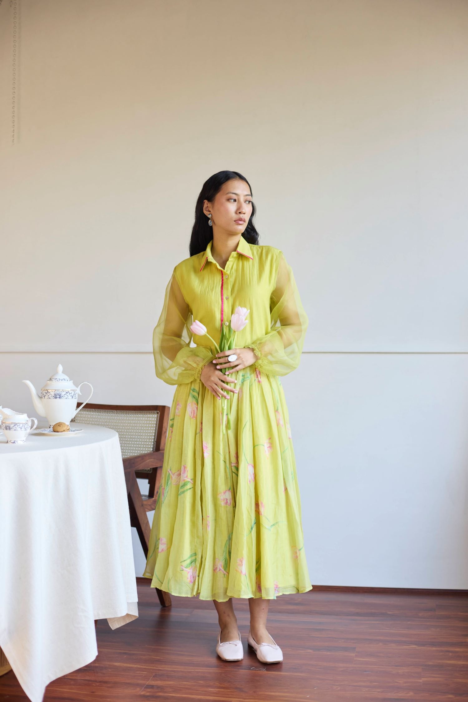 Juanita- LIME TULIP SKIRT