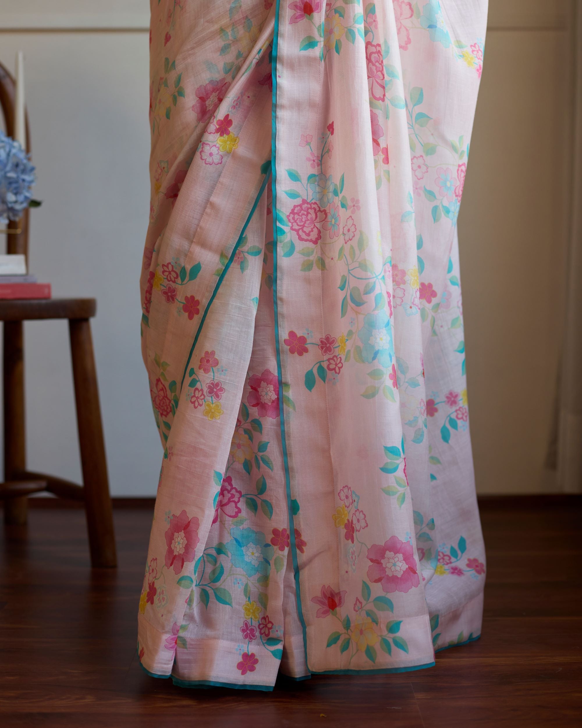 Juanita- BLUSH FLORETTE SAREE