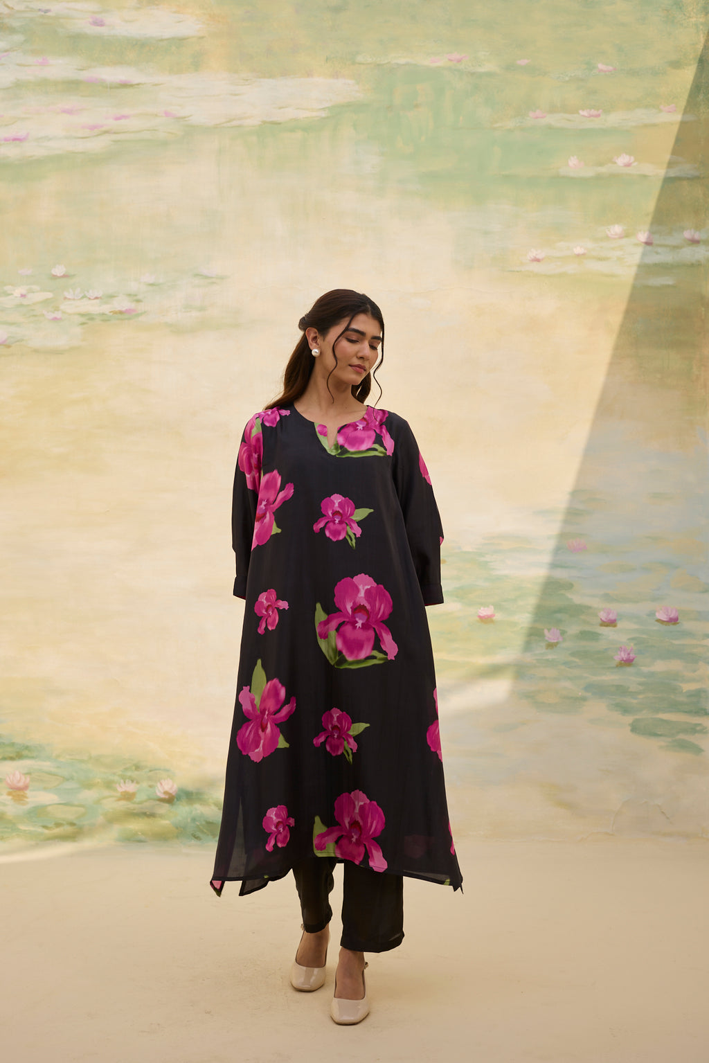 MIDNIGHT FLORAL SILK CO-ORD