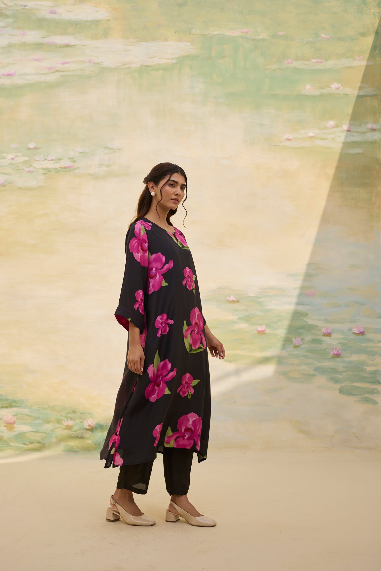 MIDNIGHT FLORAL SILK CO-ORD