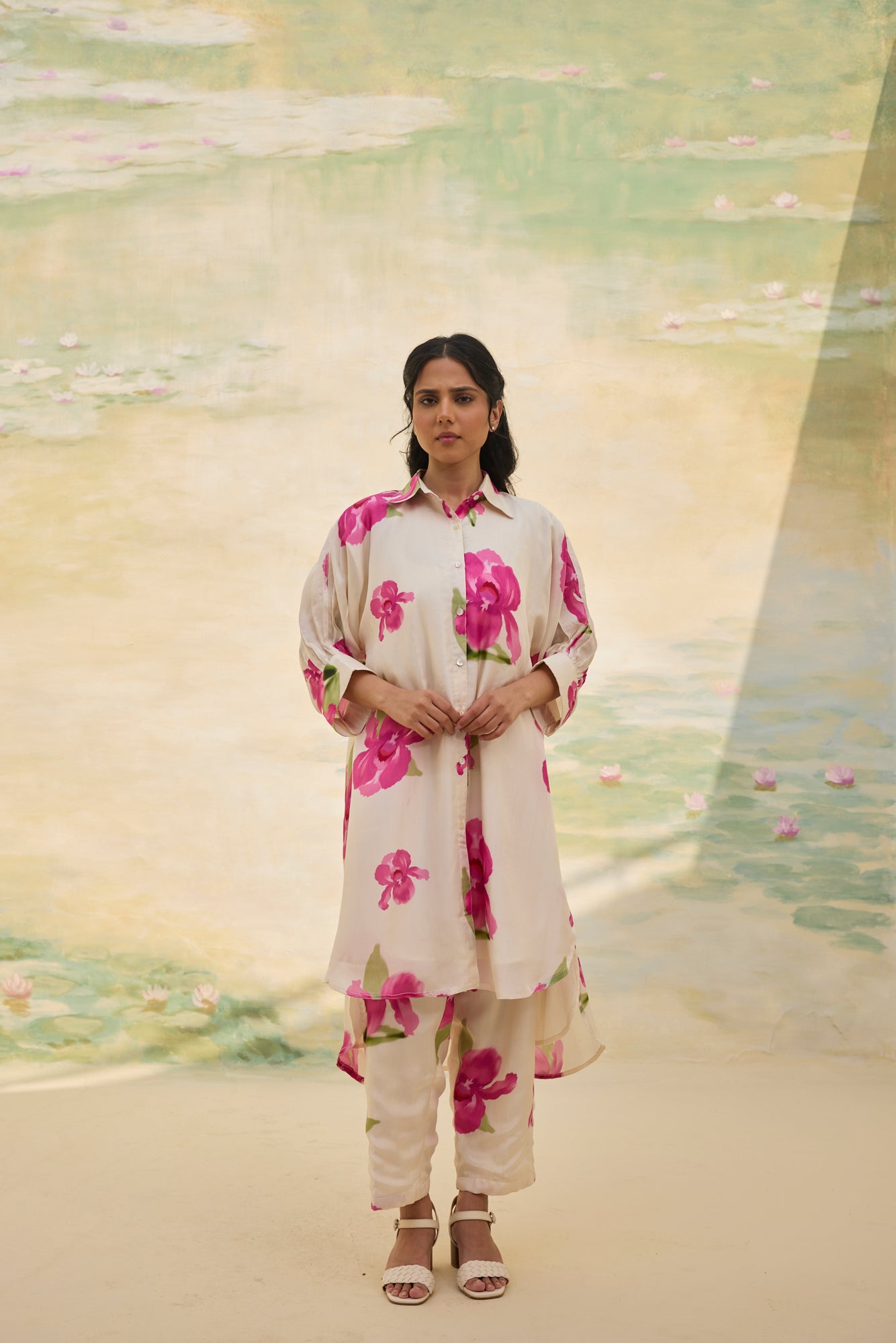 AIRA FLORAL SILK CO ORD