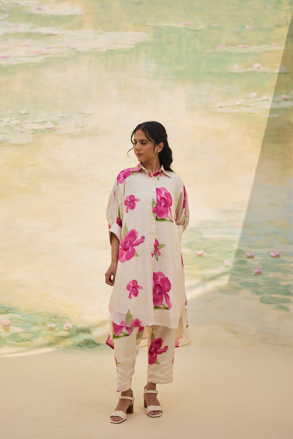 AIRA FLORAL SILK CO ORD