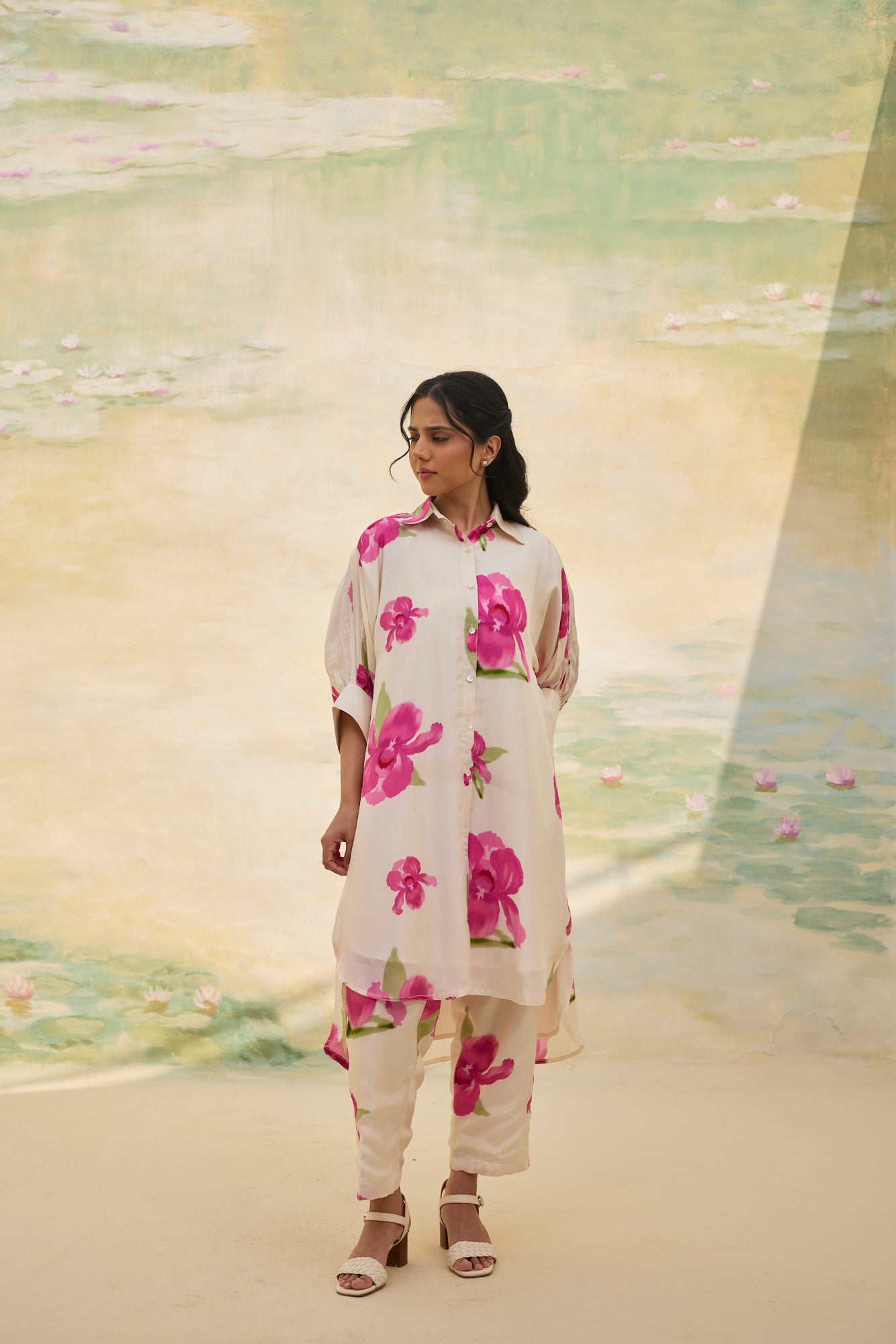 AIRA FLORAL SILK CO ORD